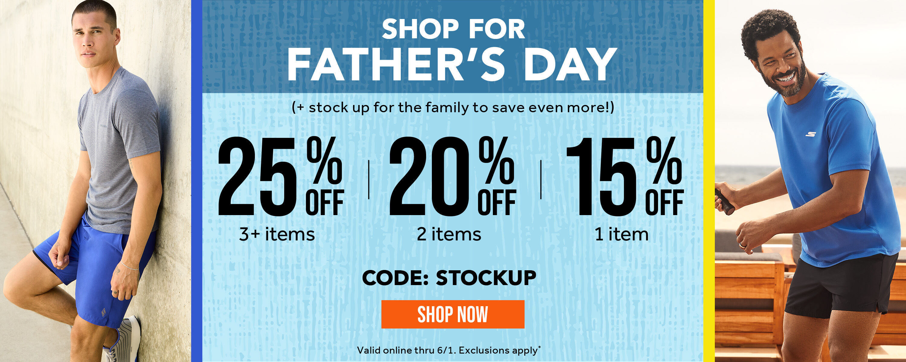 15% off 1 item, 20% off 2 items, 25% off 3+ items