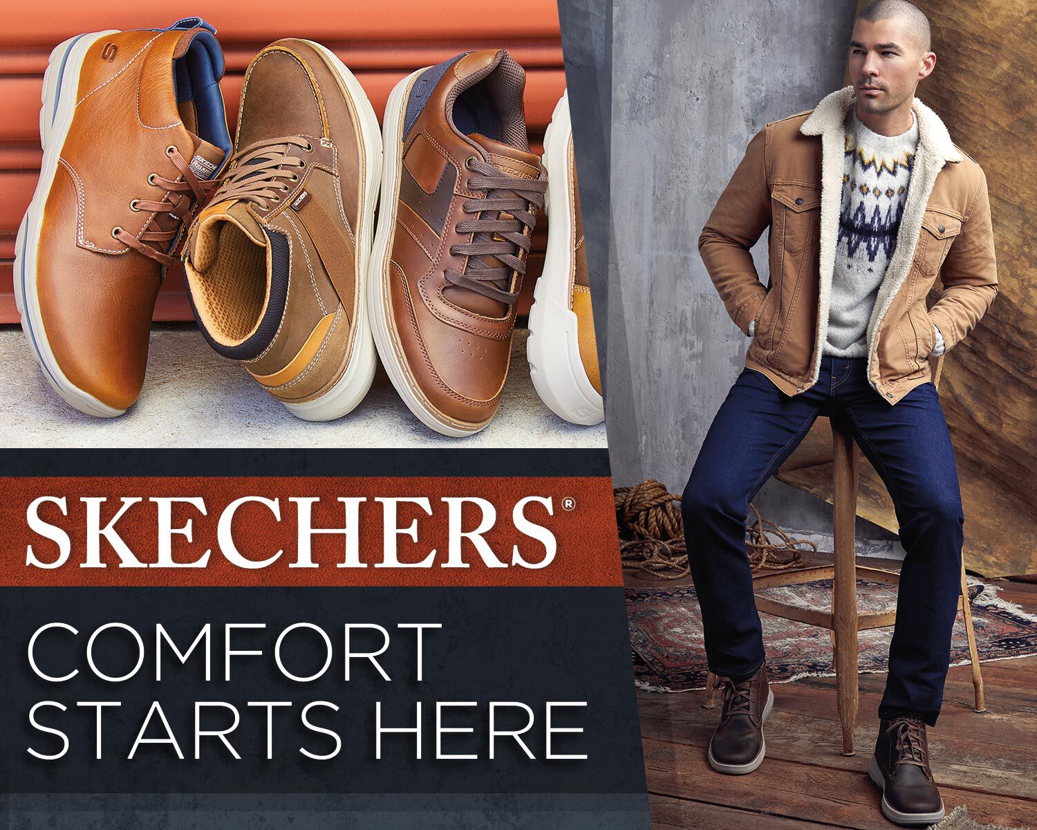 skechers men's clothing