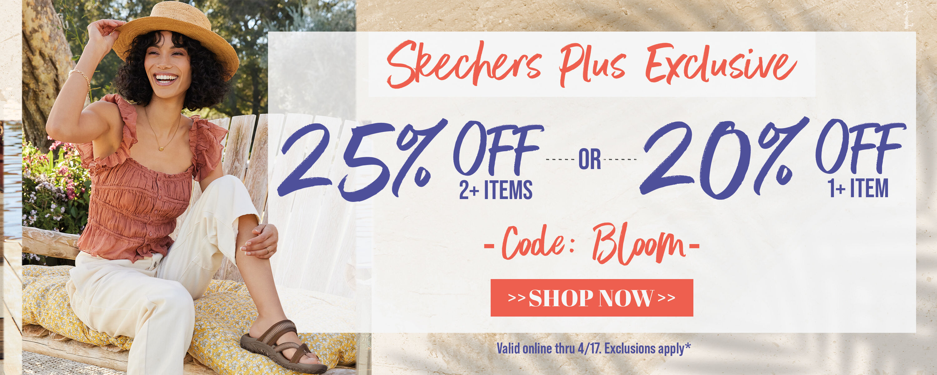 Skechers Plus Exclusive! 25% off 2+ items or 20% off 1 item ~ SHOP NOW
