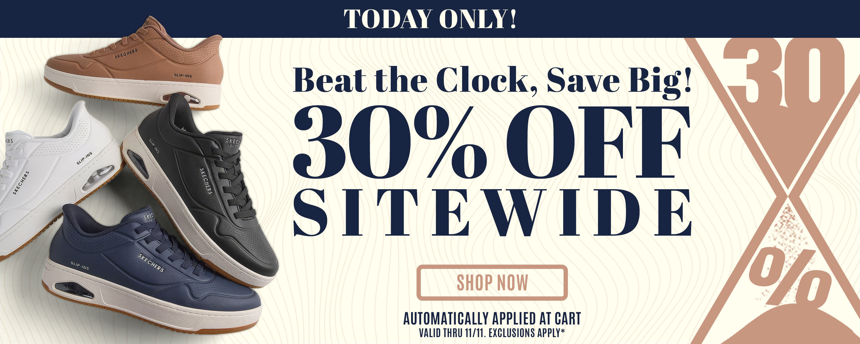 Beat the Clock! 30% off sitewide auto applied at cart thru midnight.