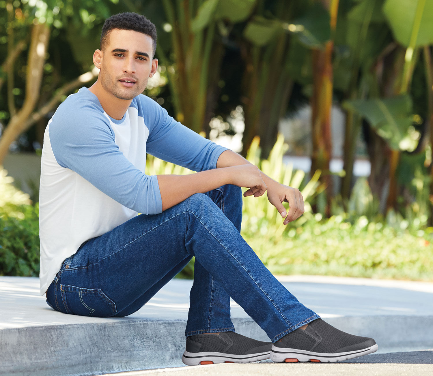 mens slide on skechers