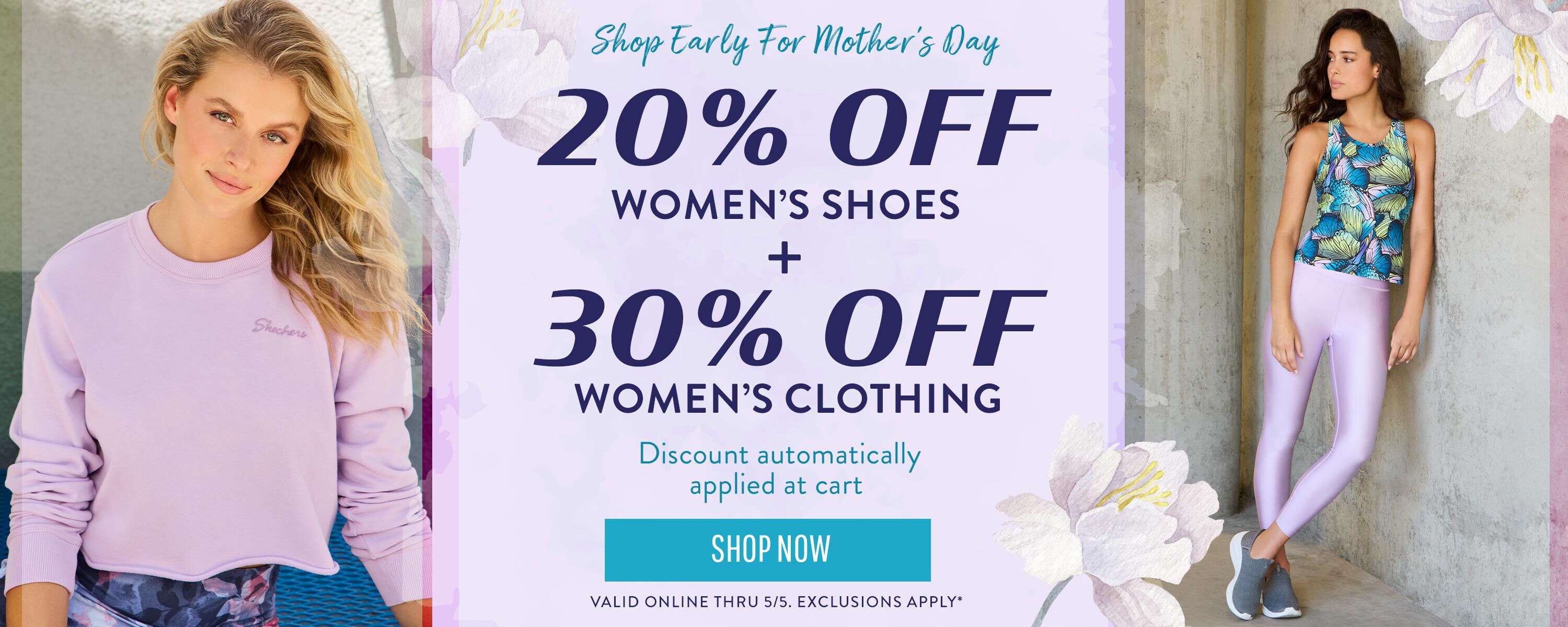 20% off Women's Shoes & 30% off Women's Clothing - SHOP NOW