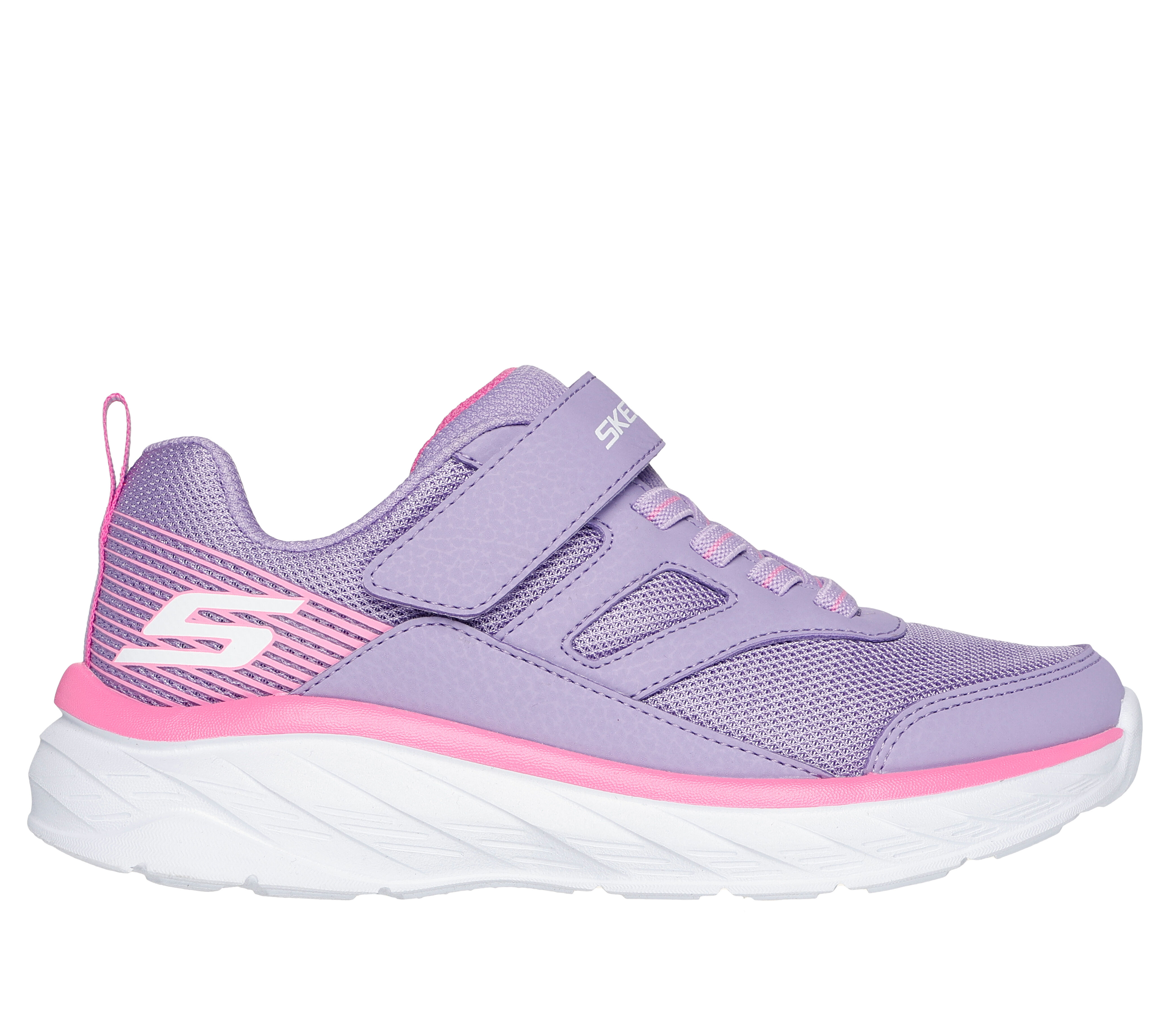 Skechers Girl s Boundless Sneaker Size 12.5 Lavender Pink Synthetic Textile Machine Washable