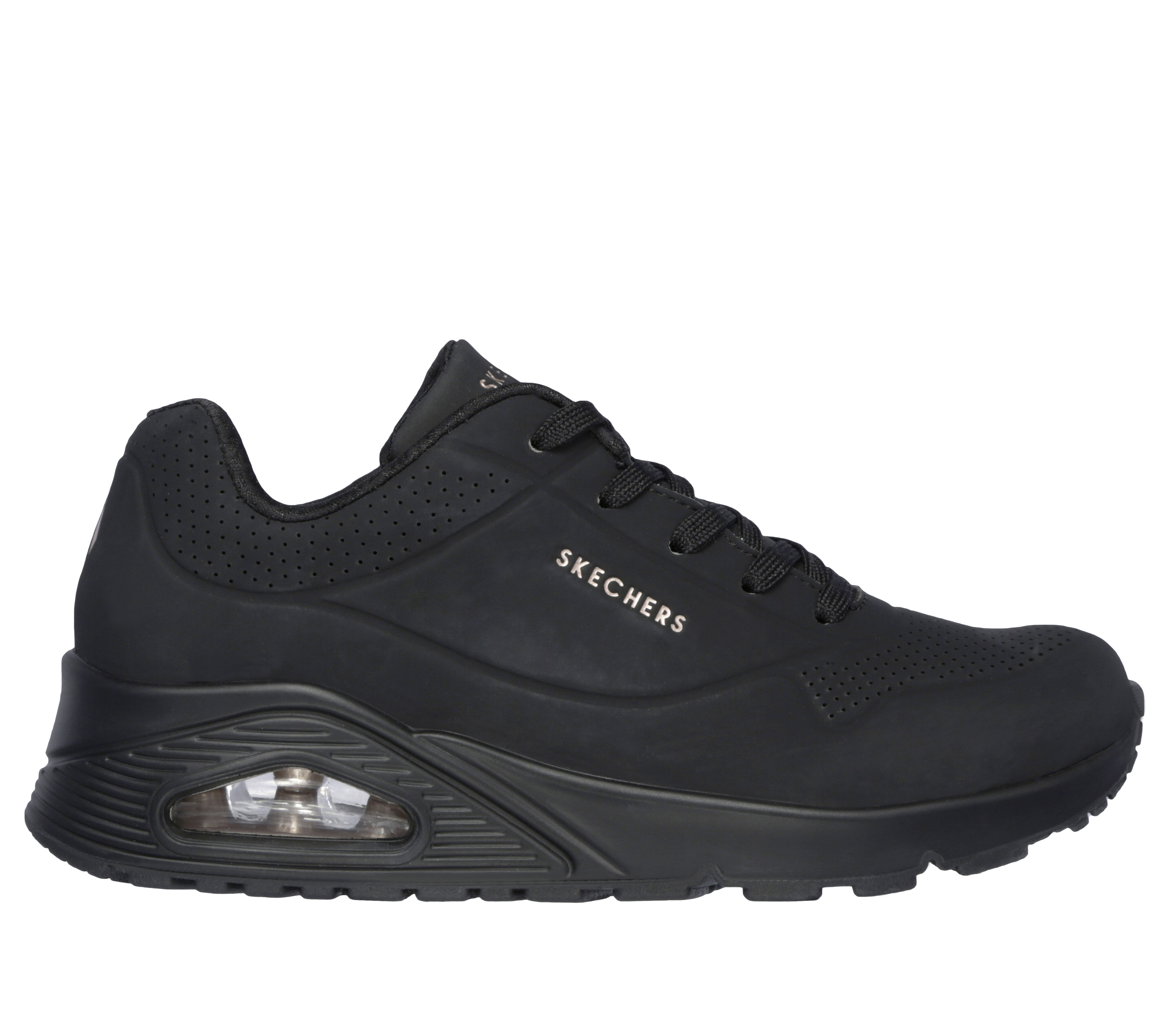 Skechers black shoes online on sale