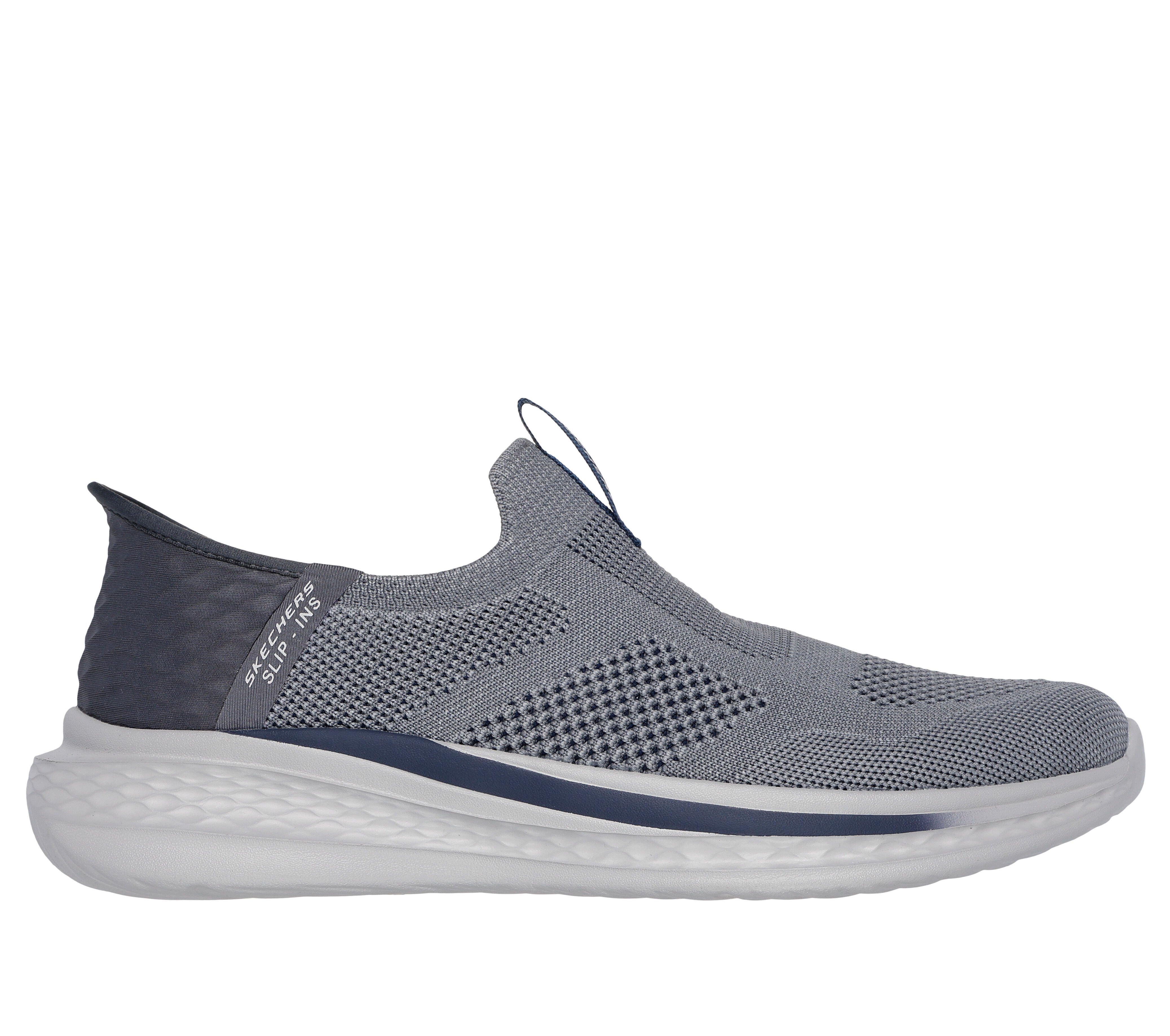 Skechers relaxed fit gray hot sale