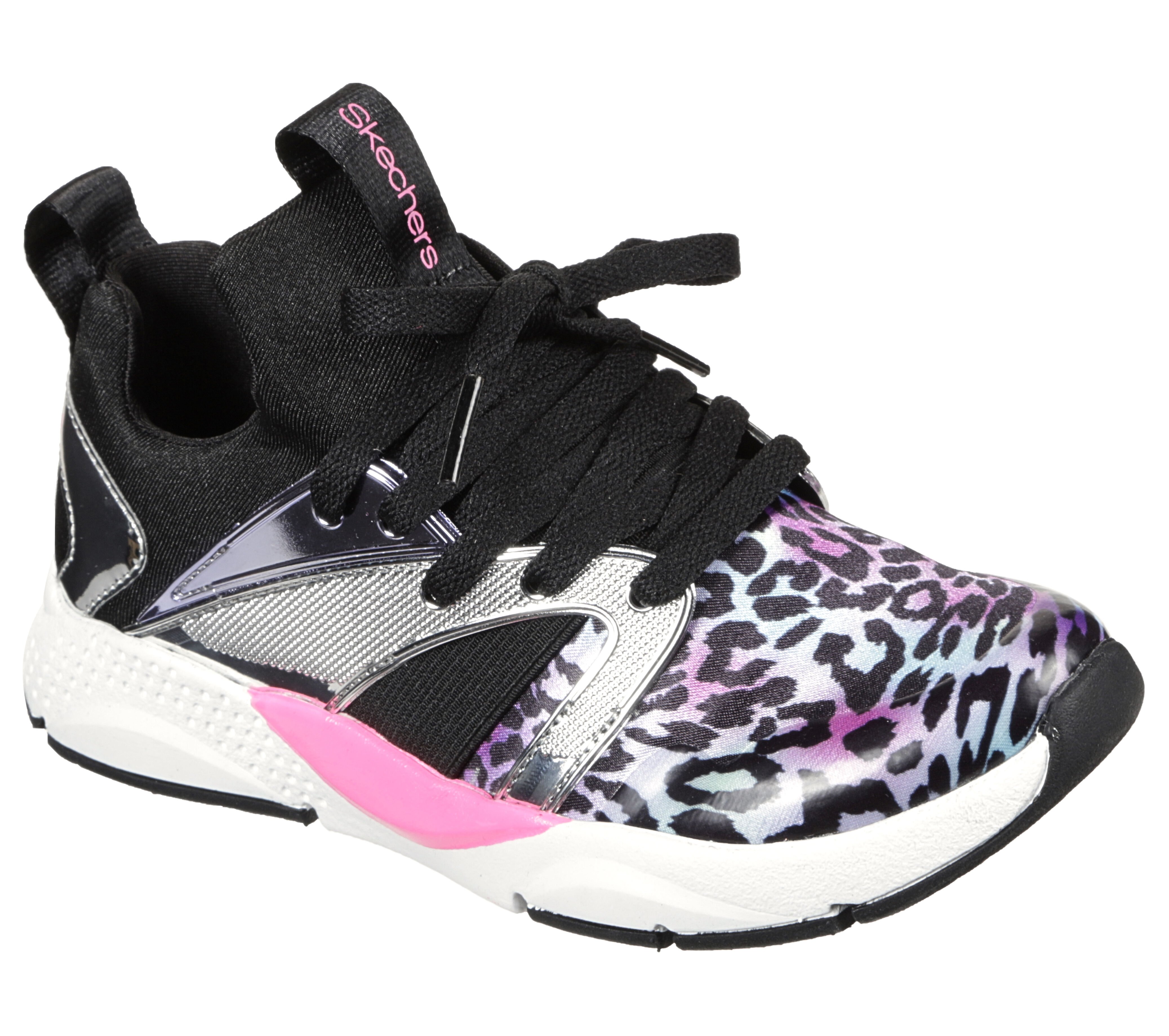 skechers shine status black