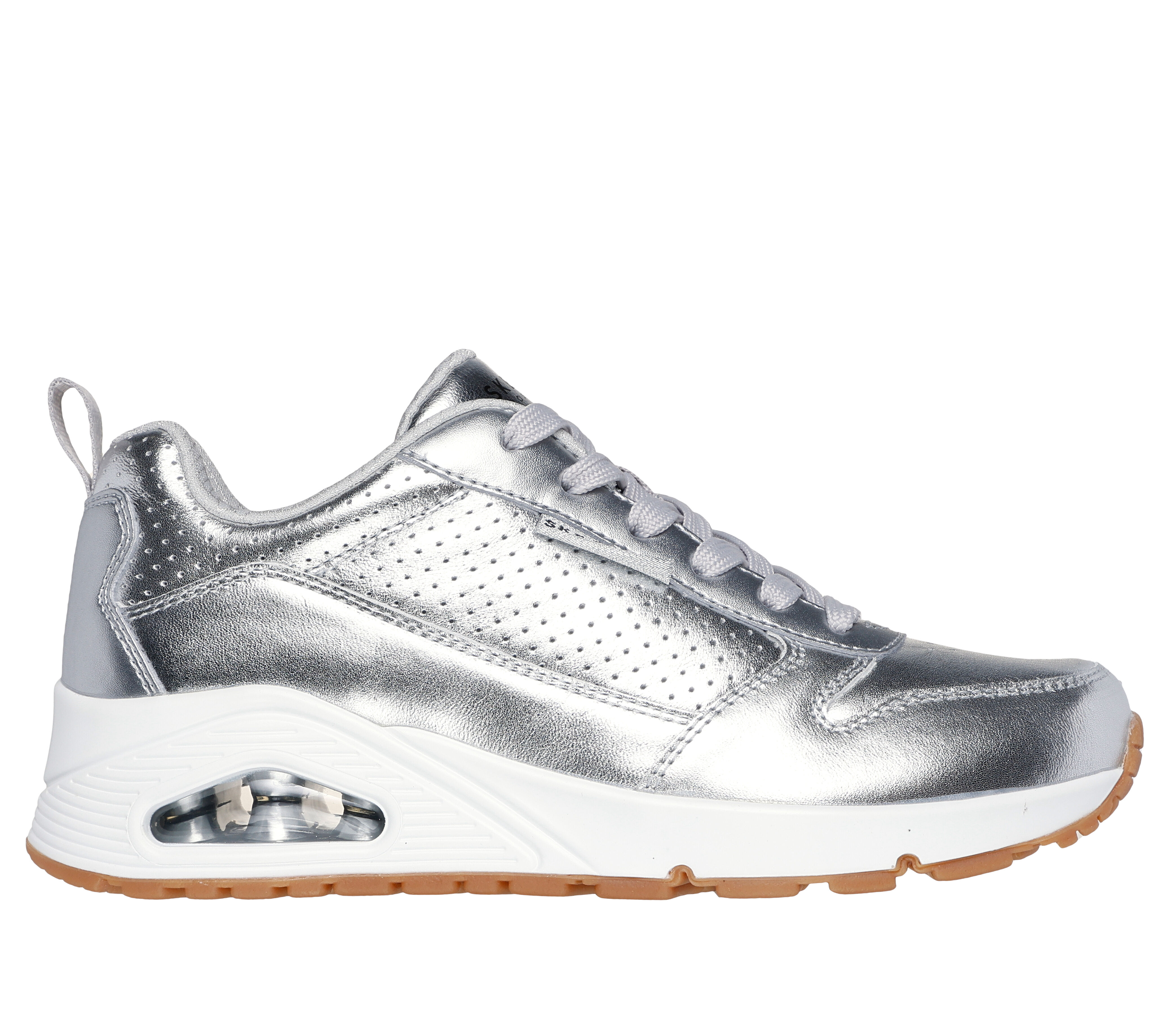 Skechers metallic trainers top