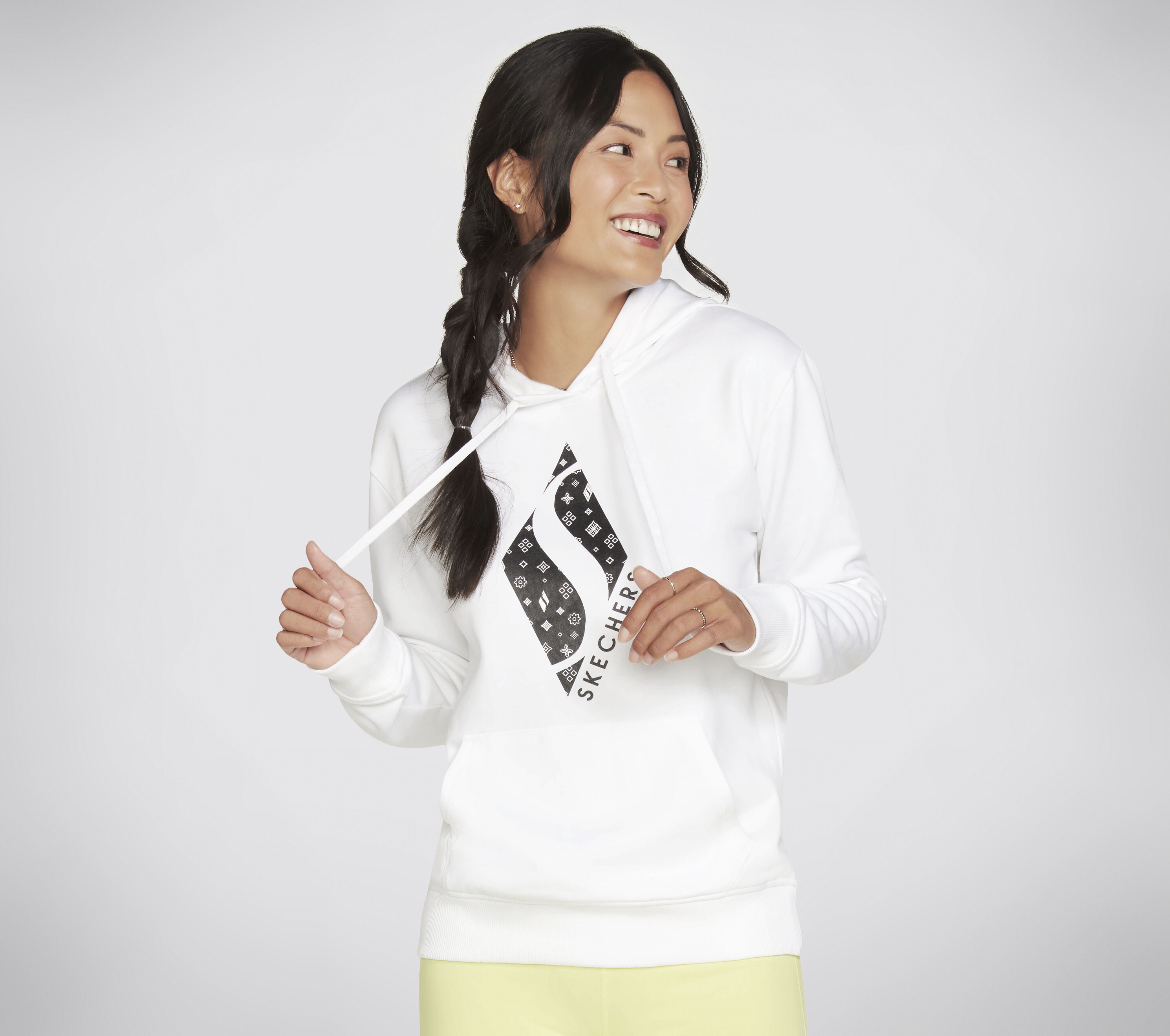 Skechers hoodie womens white new arrivals