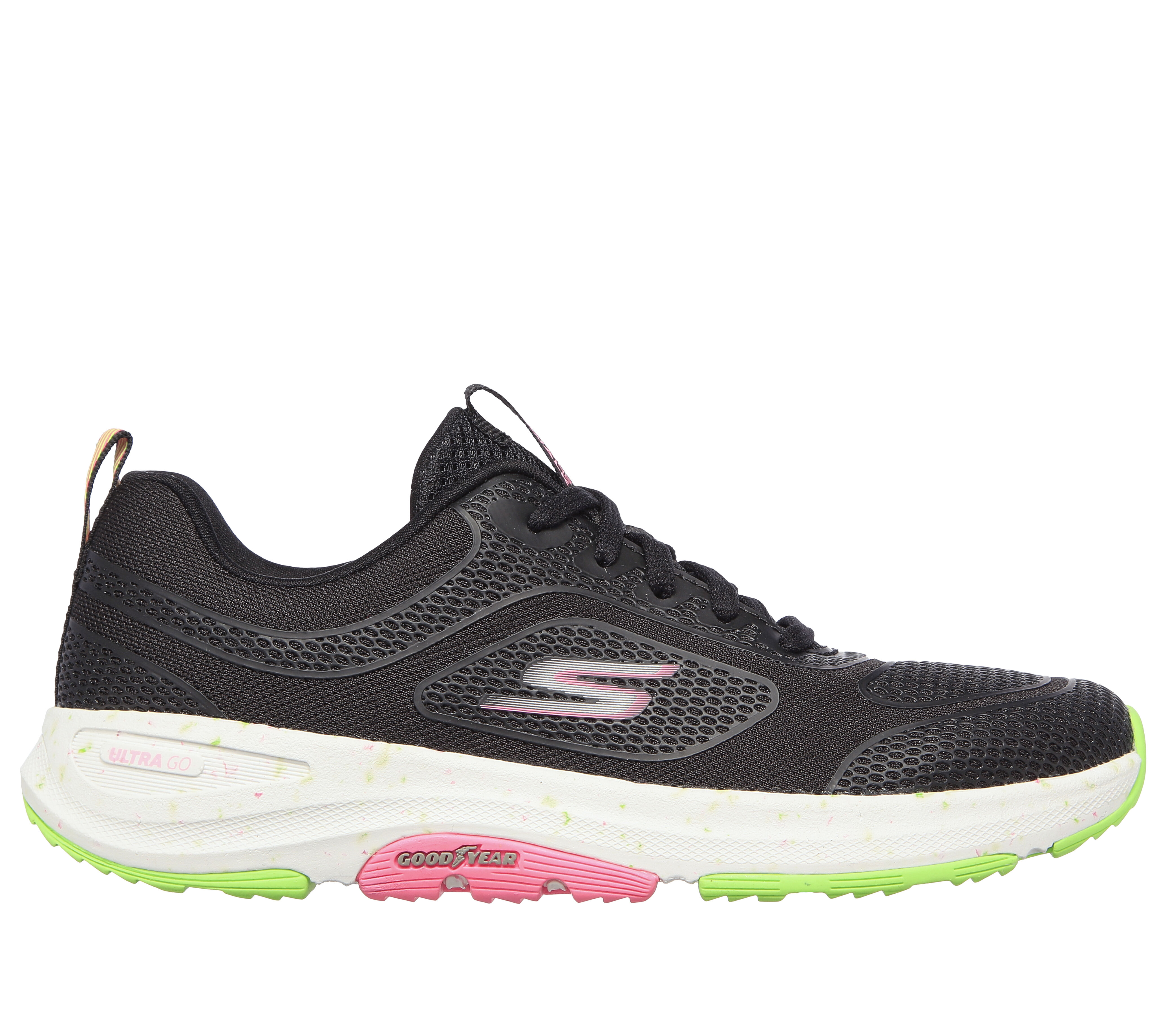pink and black skechers