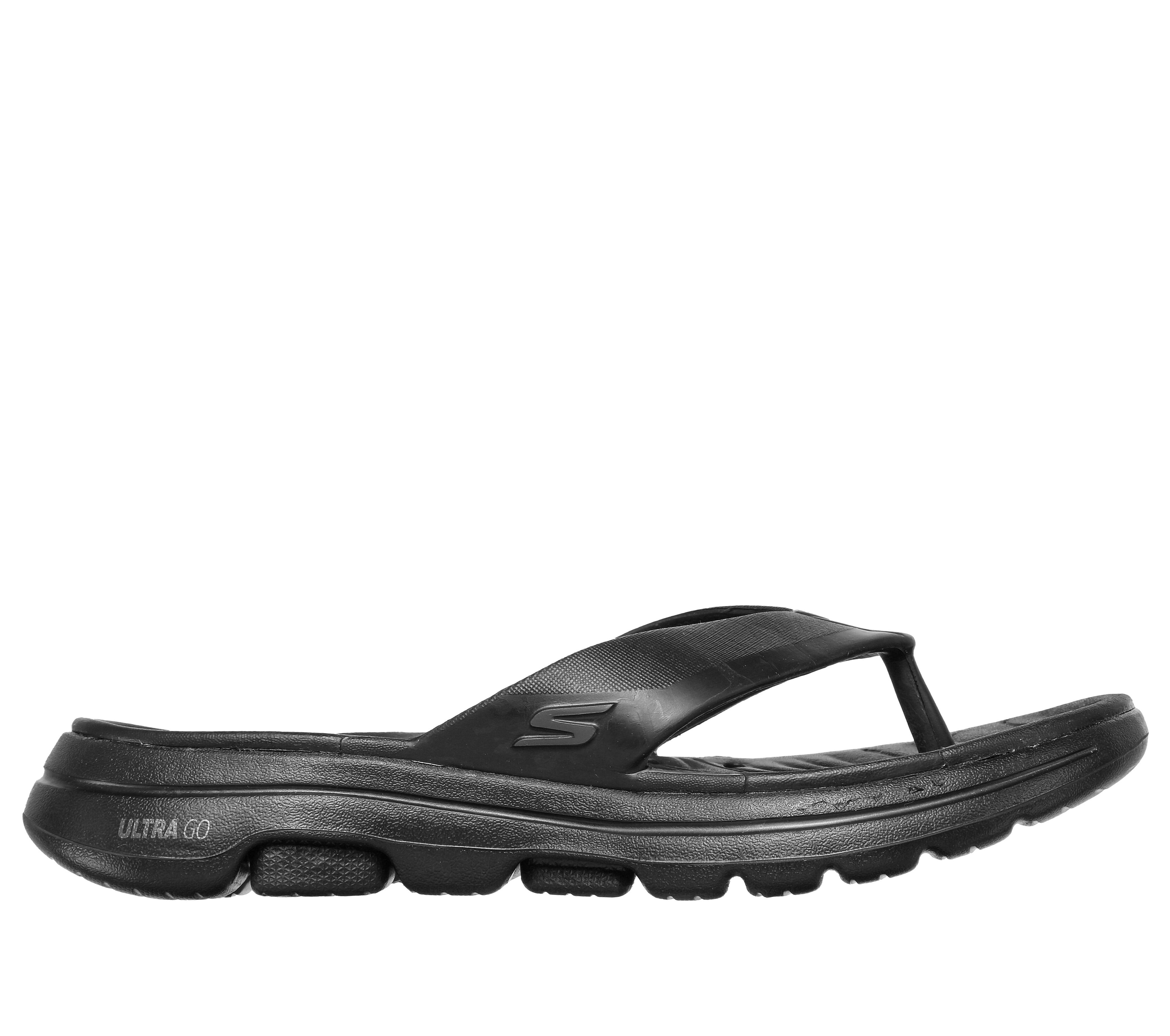 Skechers leather sale flip flops