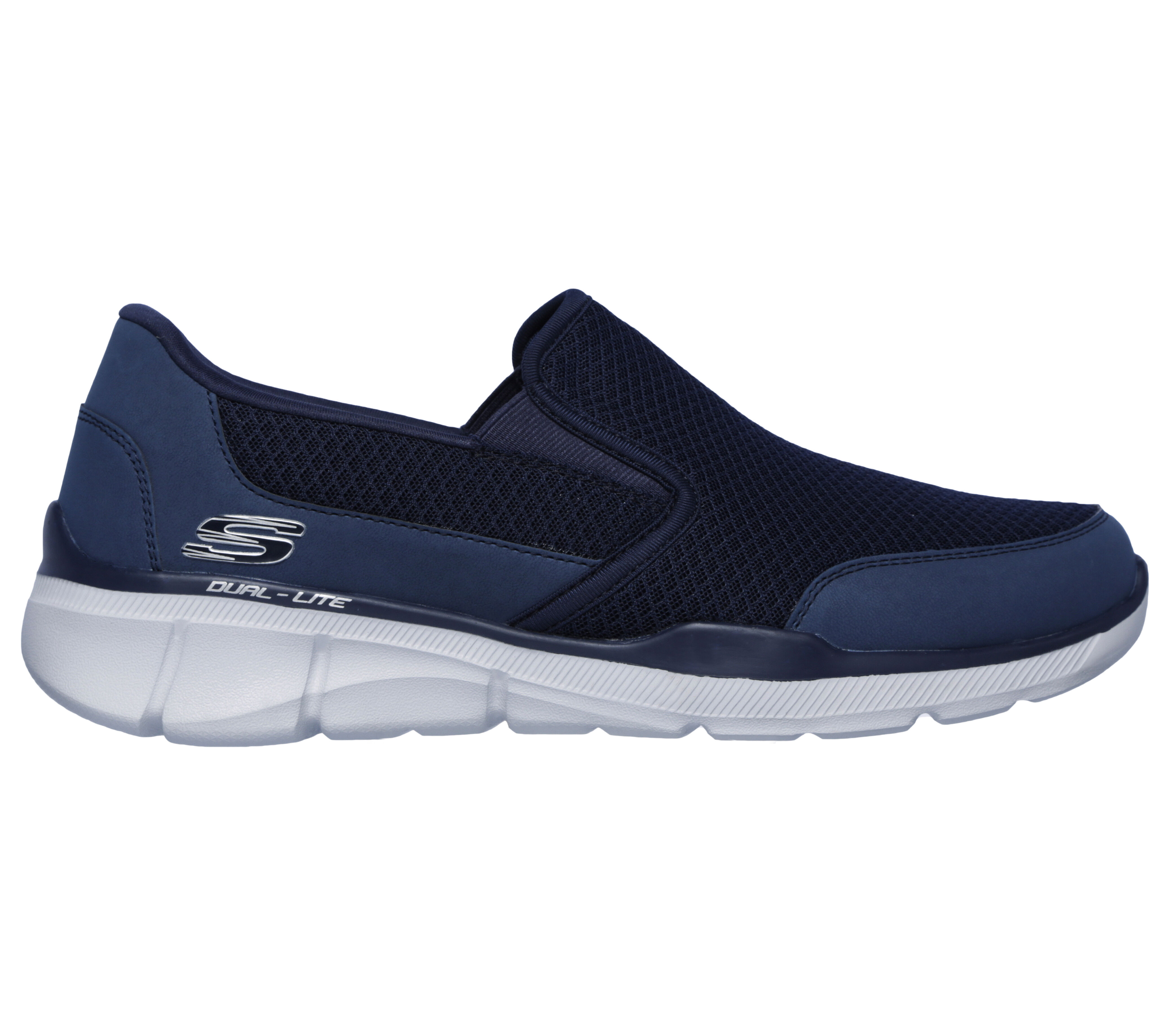 blue slip on skechers