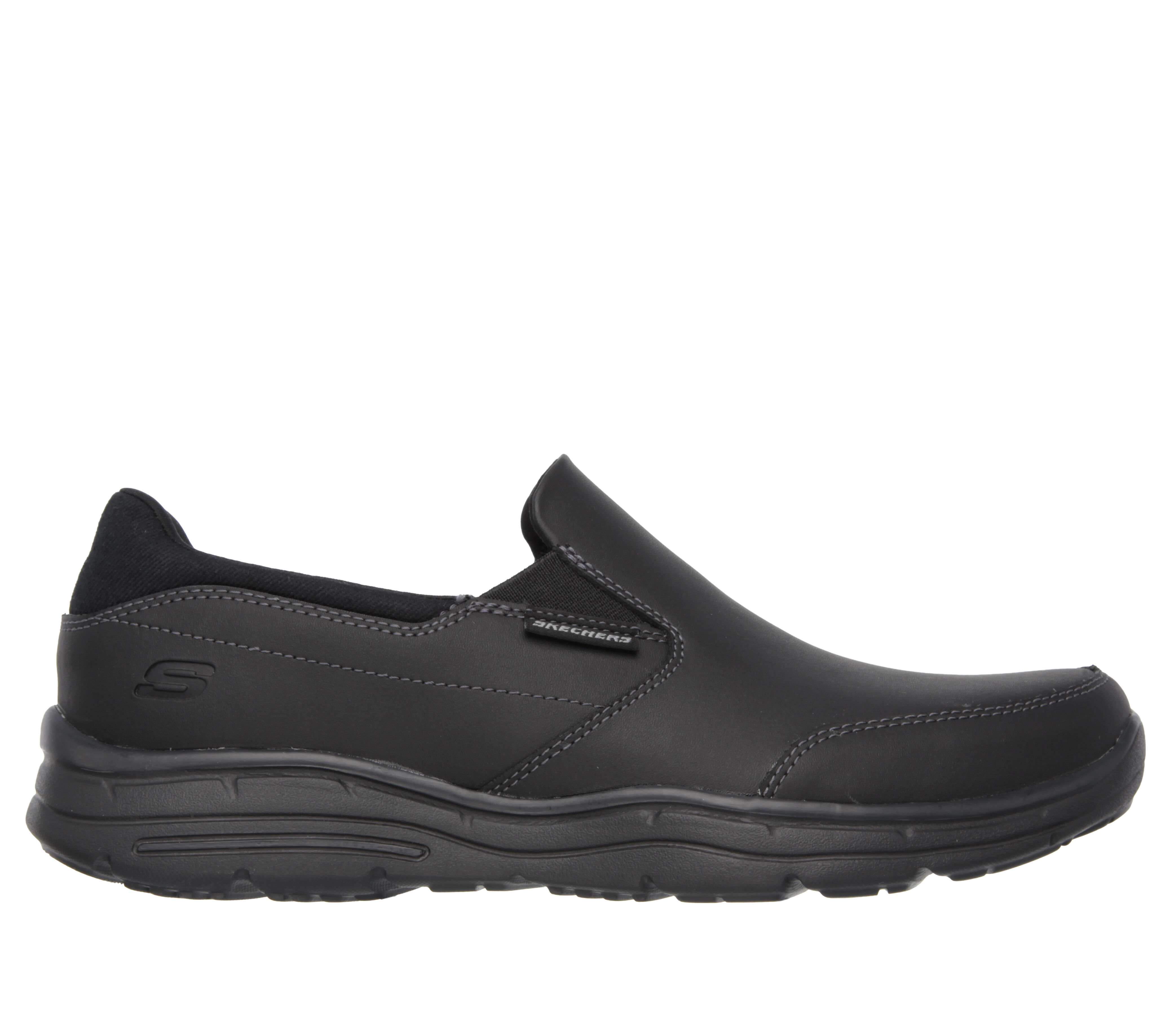 skechers men's relaxed fit glides calculous slip on