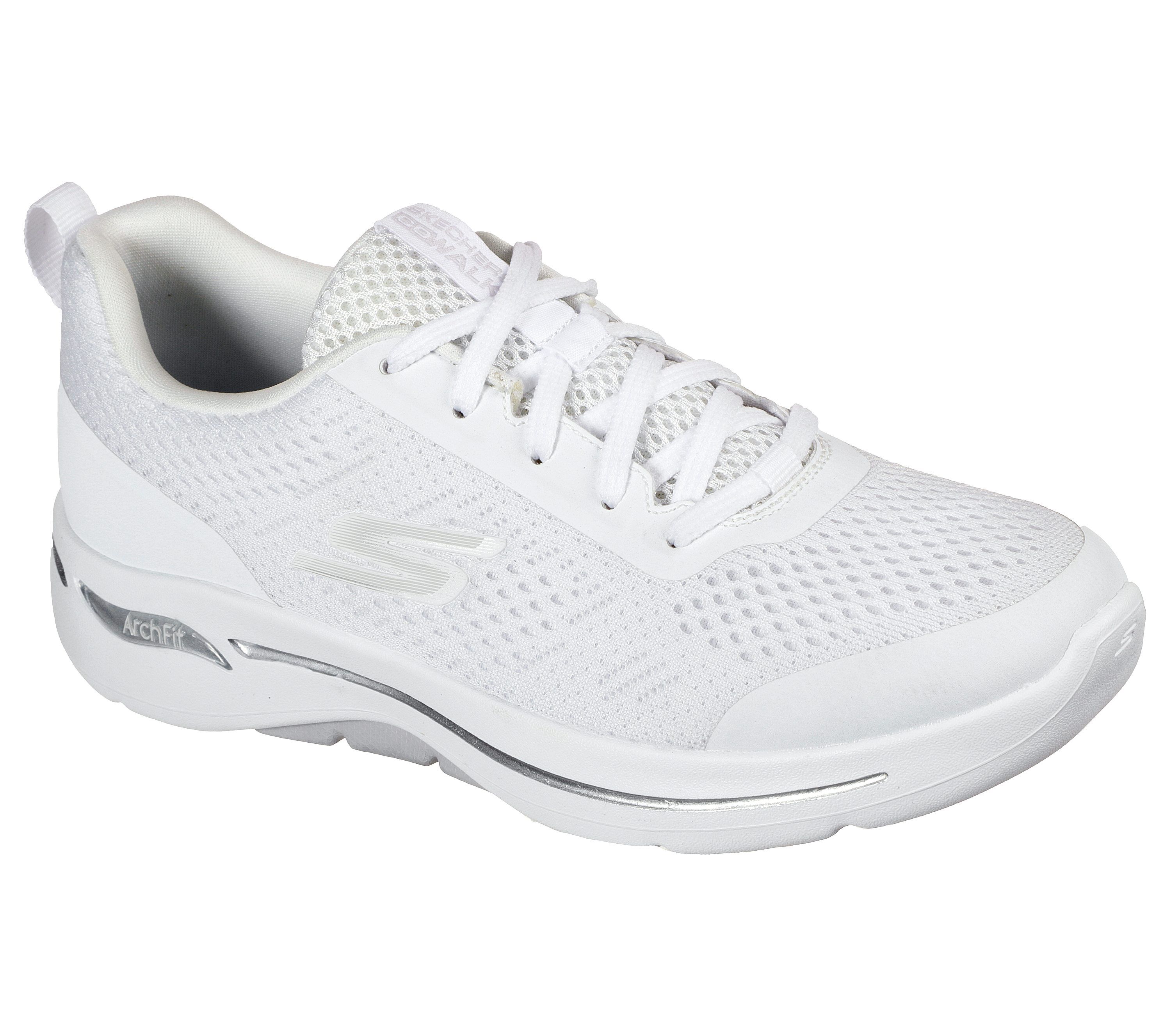 all white skechers shoes