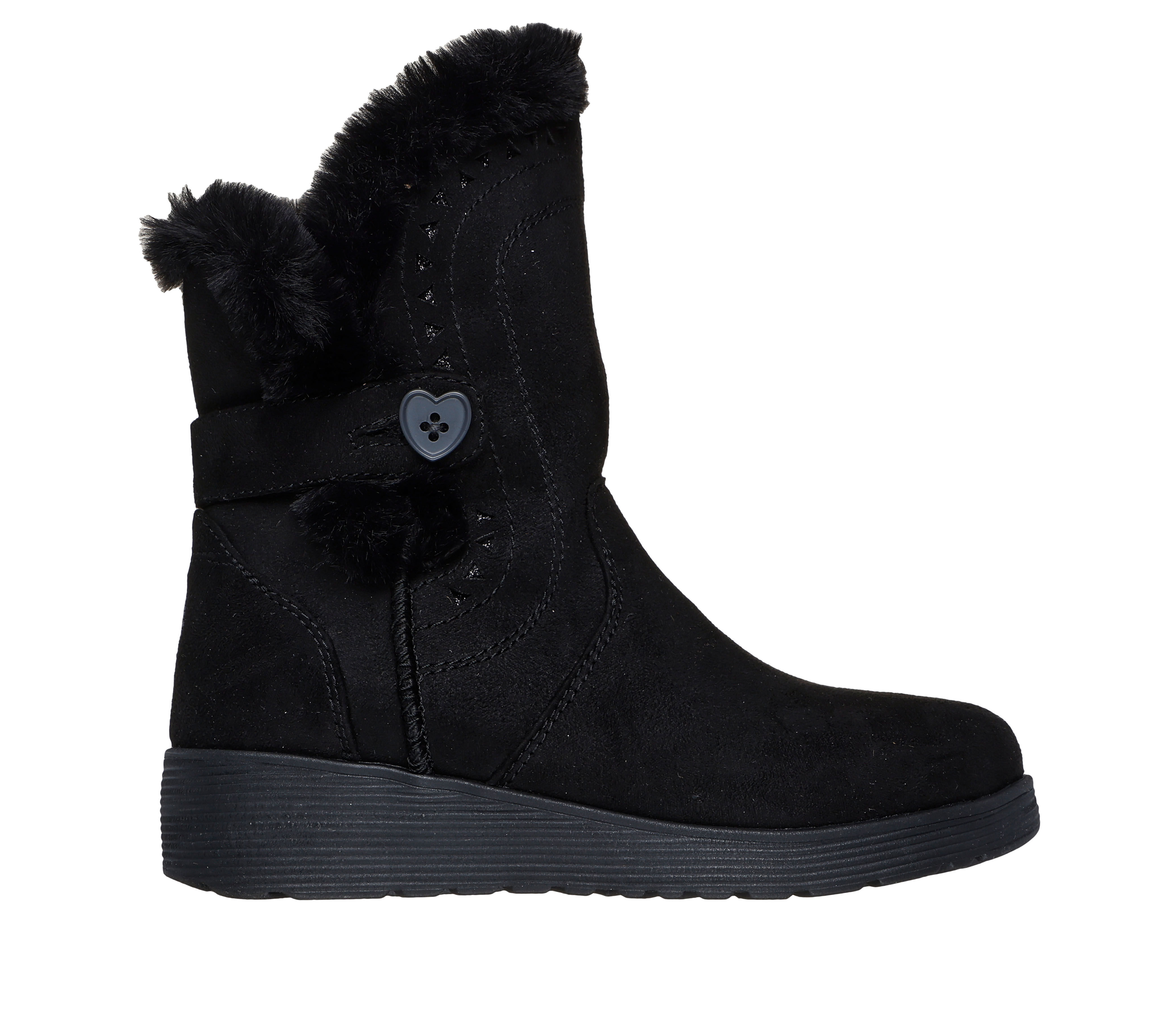 Skechers keepsakes appeal suede boot with faux fur trim hot sale