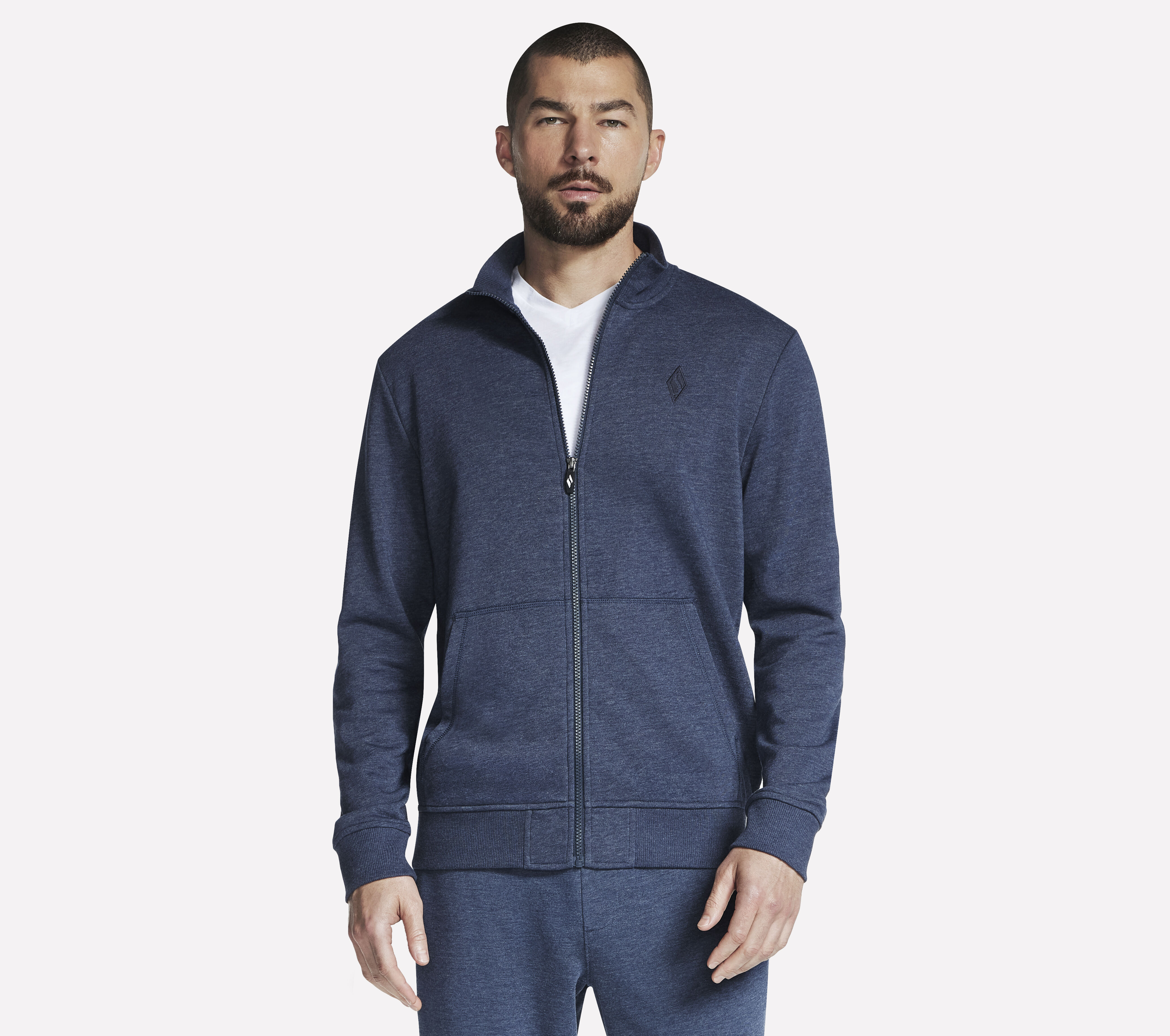 Zip up hoodless sweatshirt online