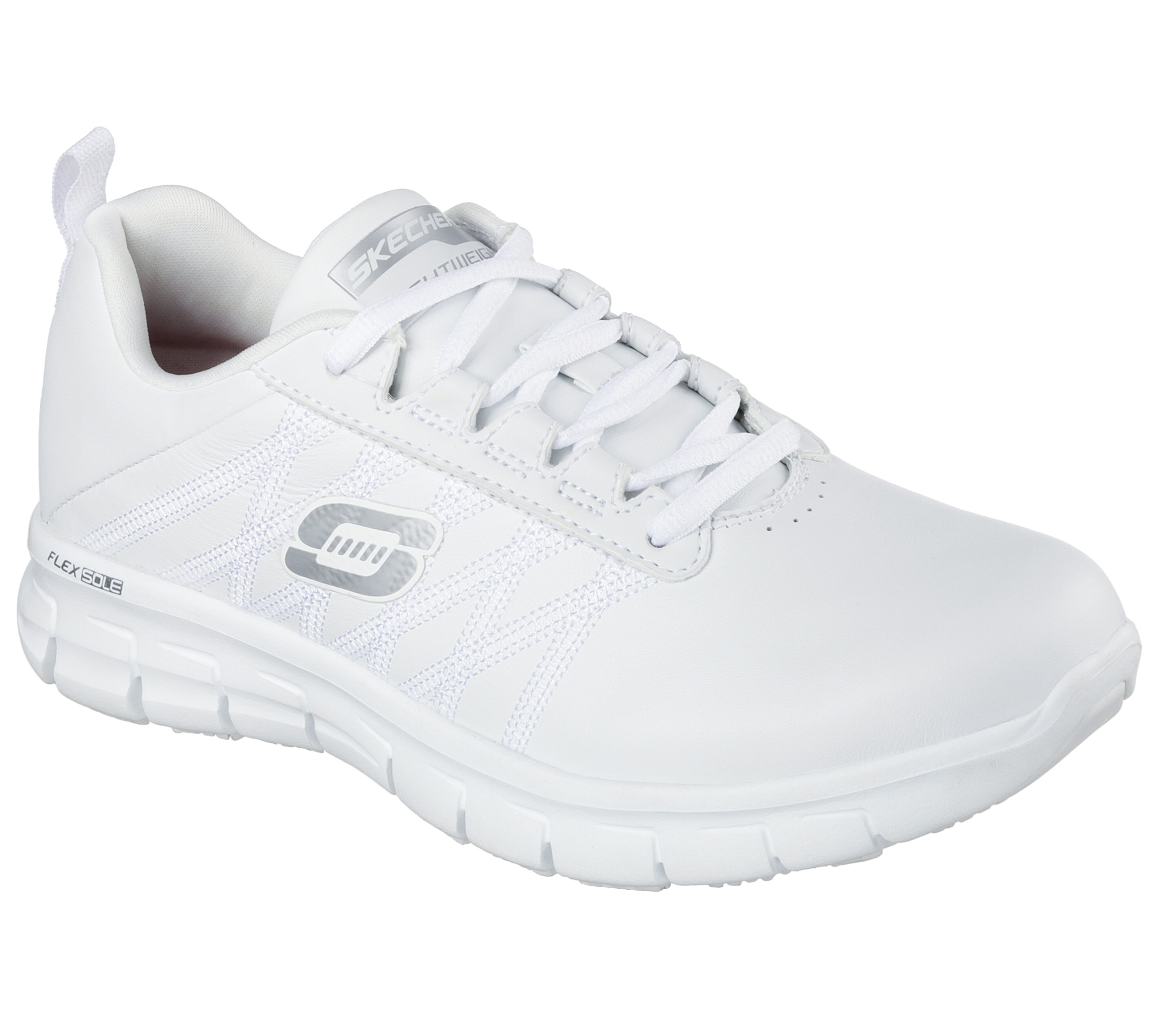 skechers women's work relaxed fit sure track white