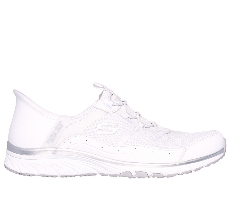 Skechers slip on shoes white
