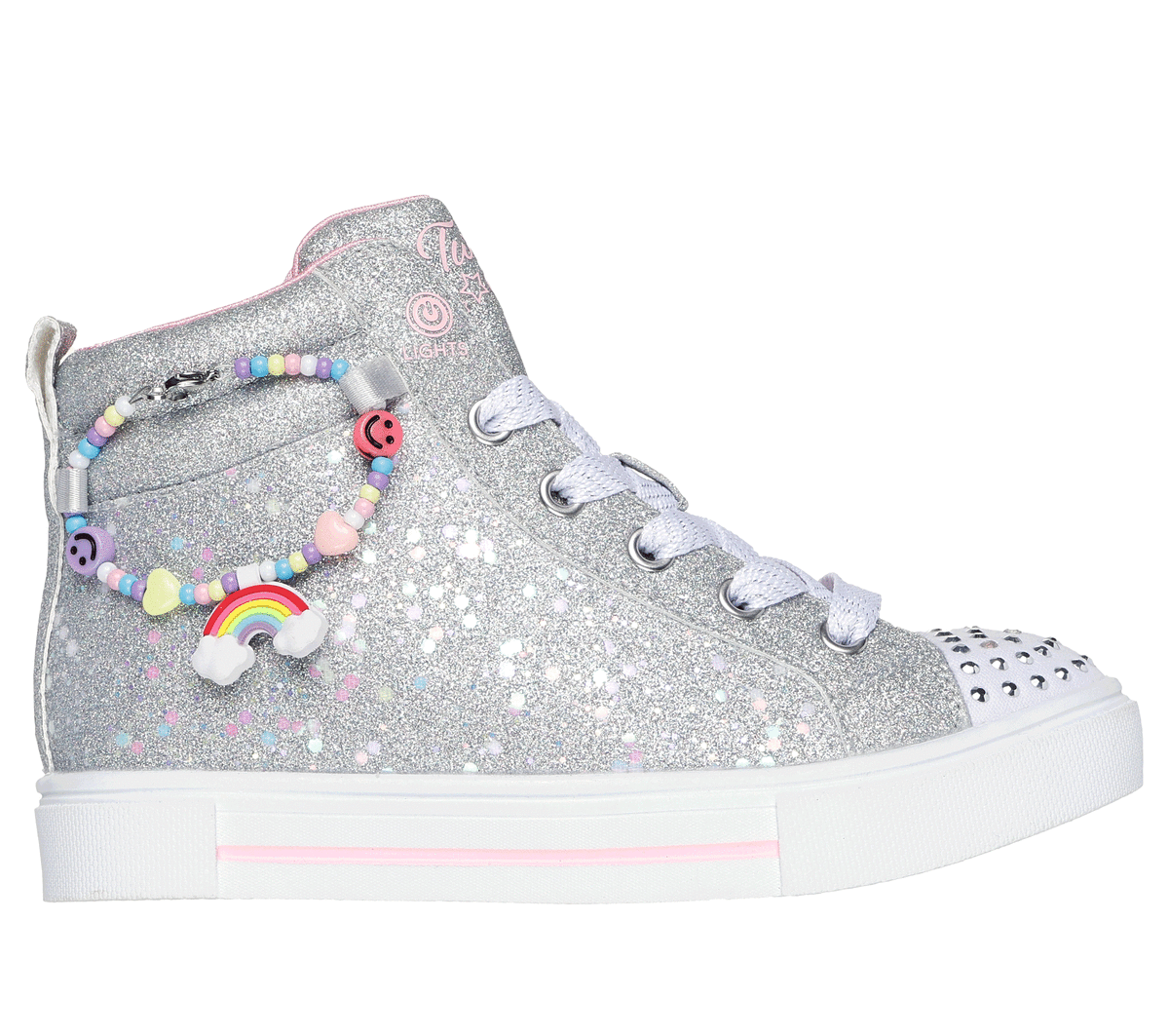 Skechers Girls Twinkle Sparks Charm Bestie Sneaker