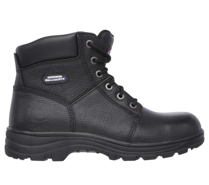 skechers memory foam steel toe boots