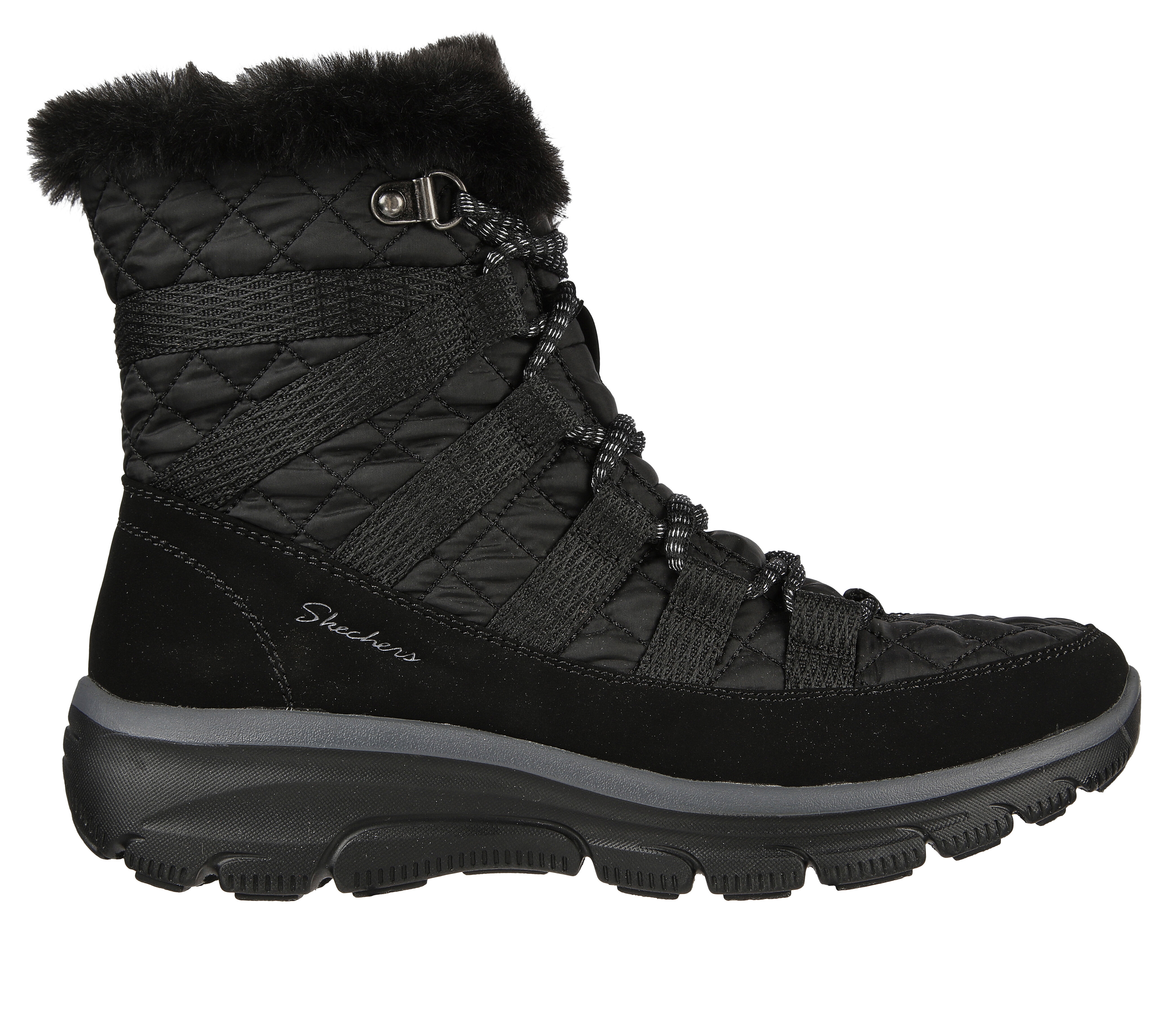 Skechers boots hot sale black