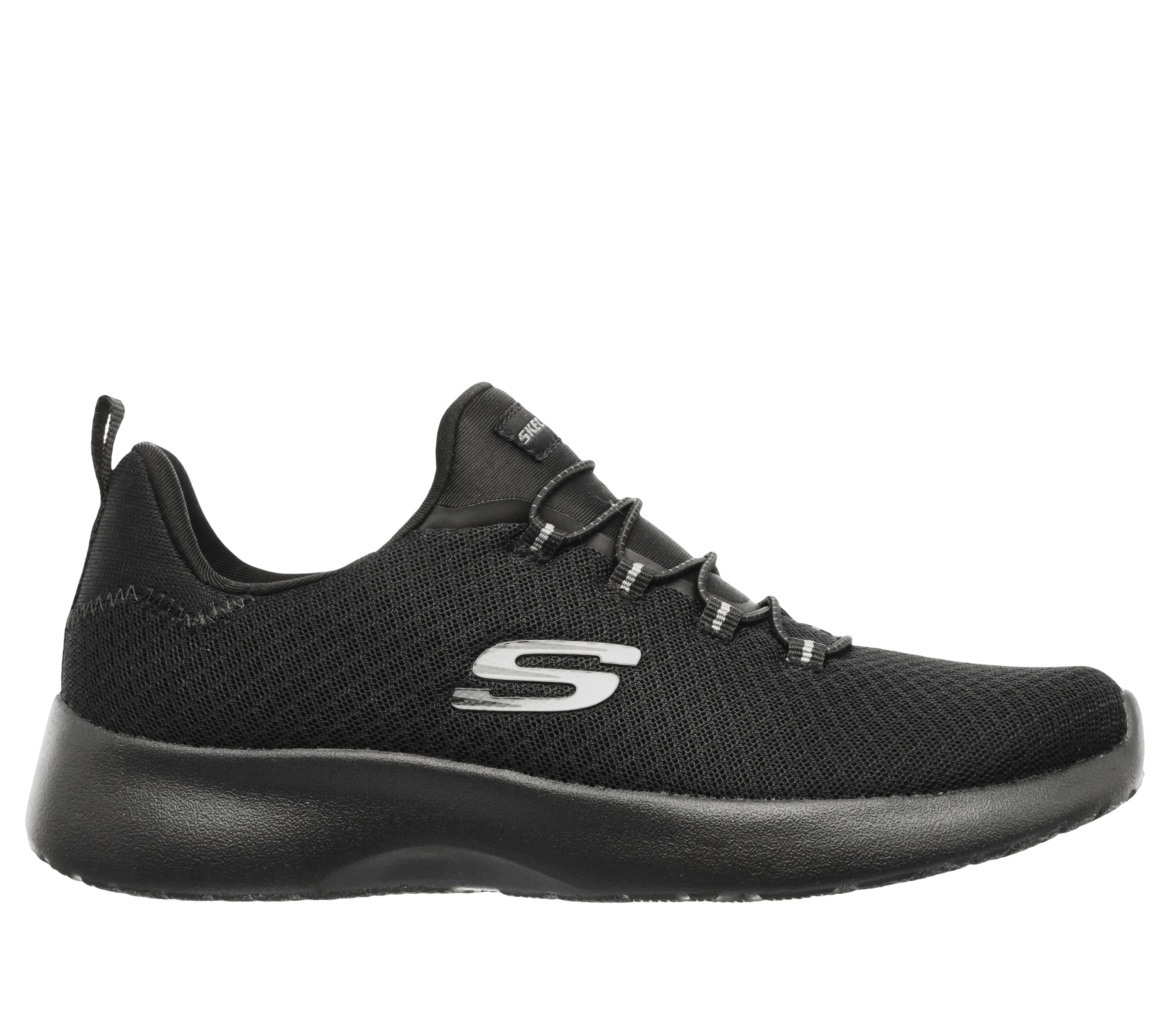 Skechers dynamight ladies trainers black outlet