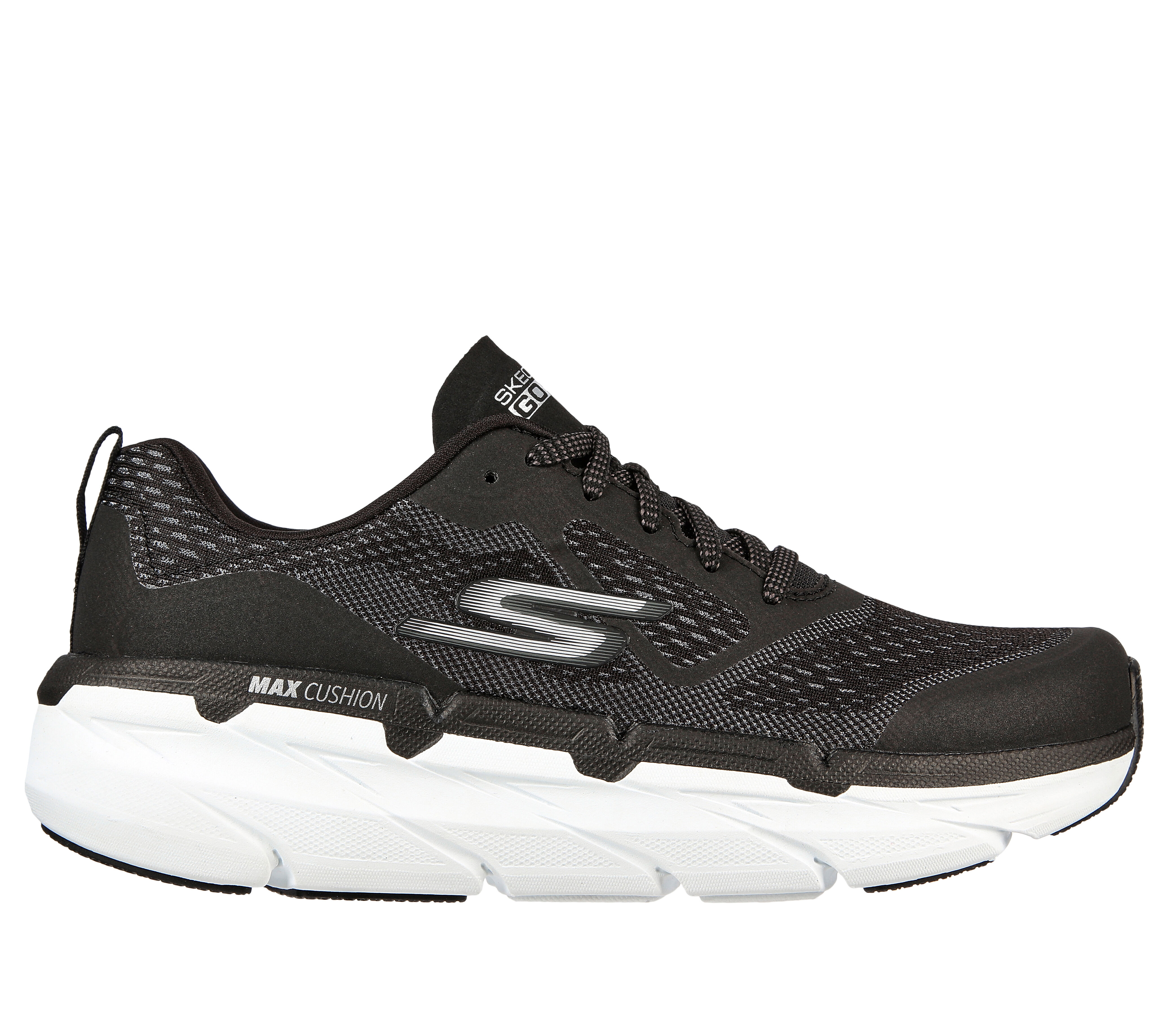 skechers black white