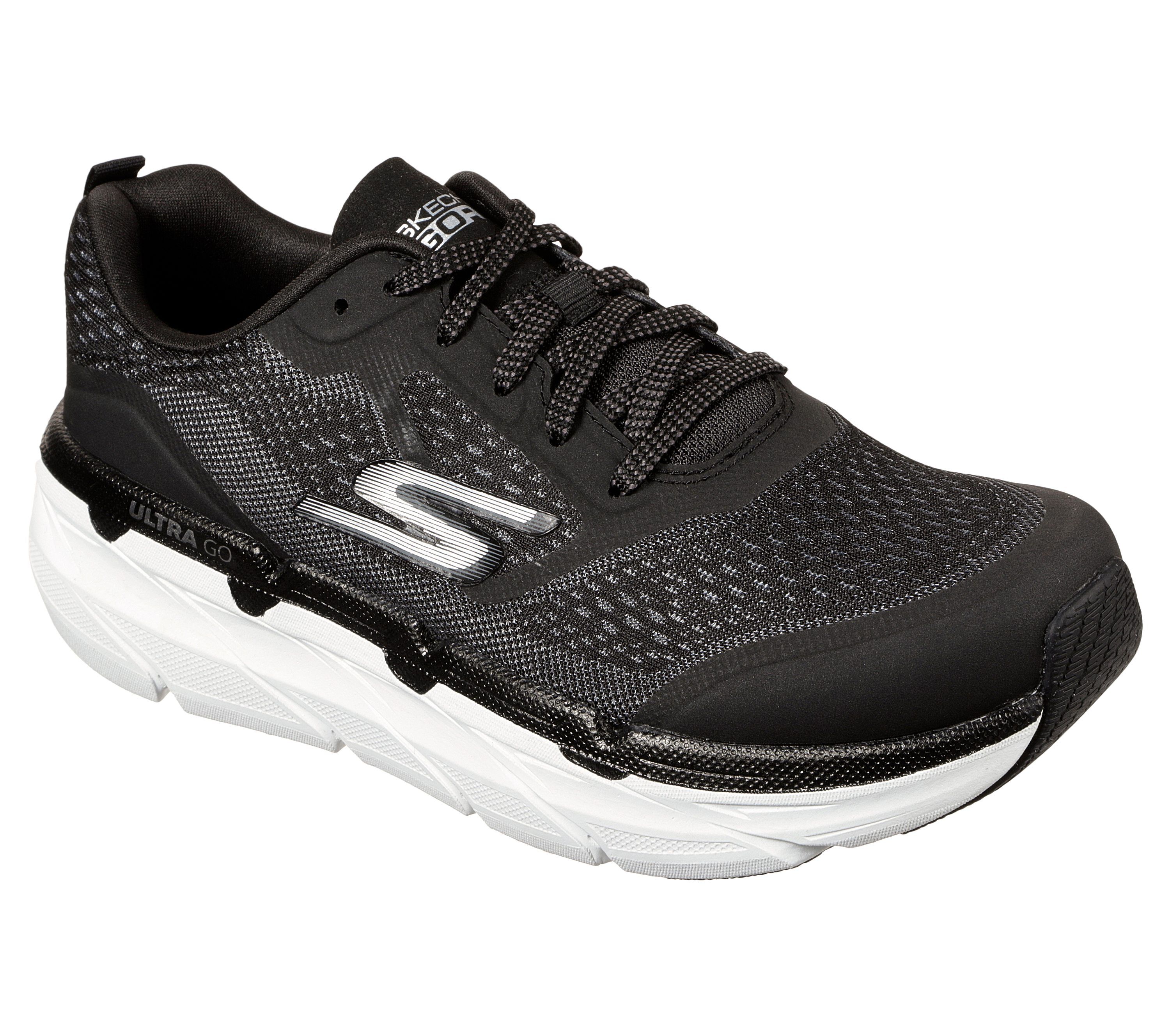 skechers black and white sneakers