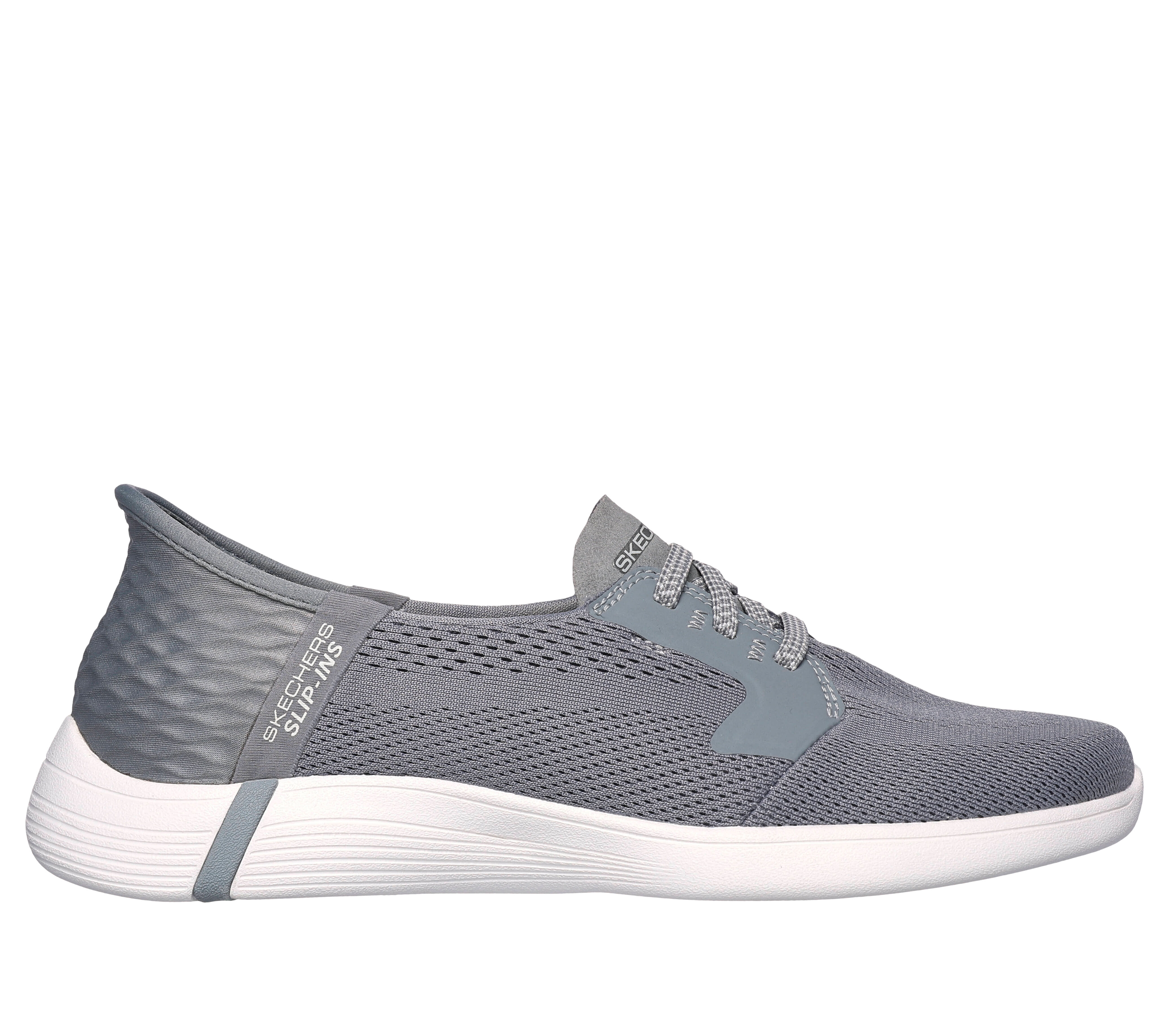 Skechers grey outlet slip ons