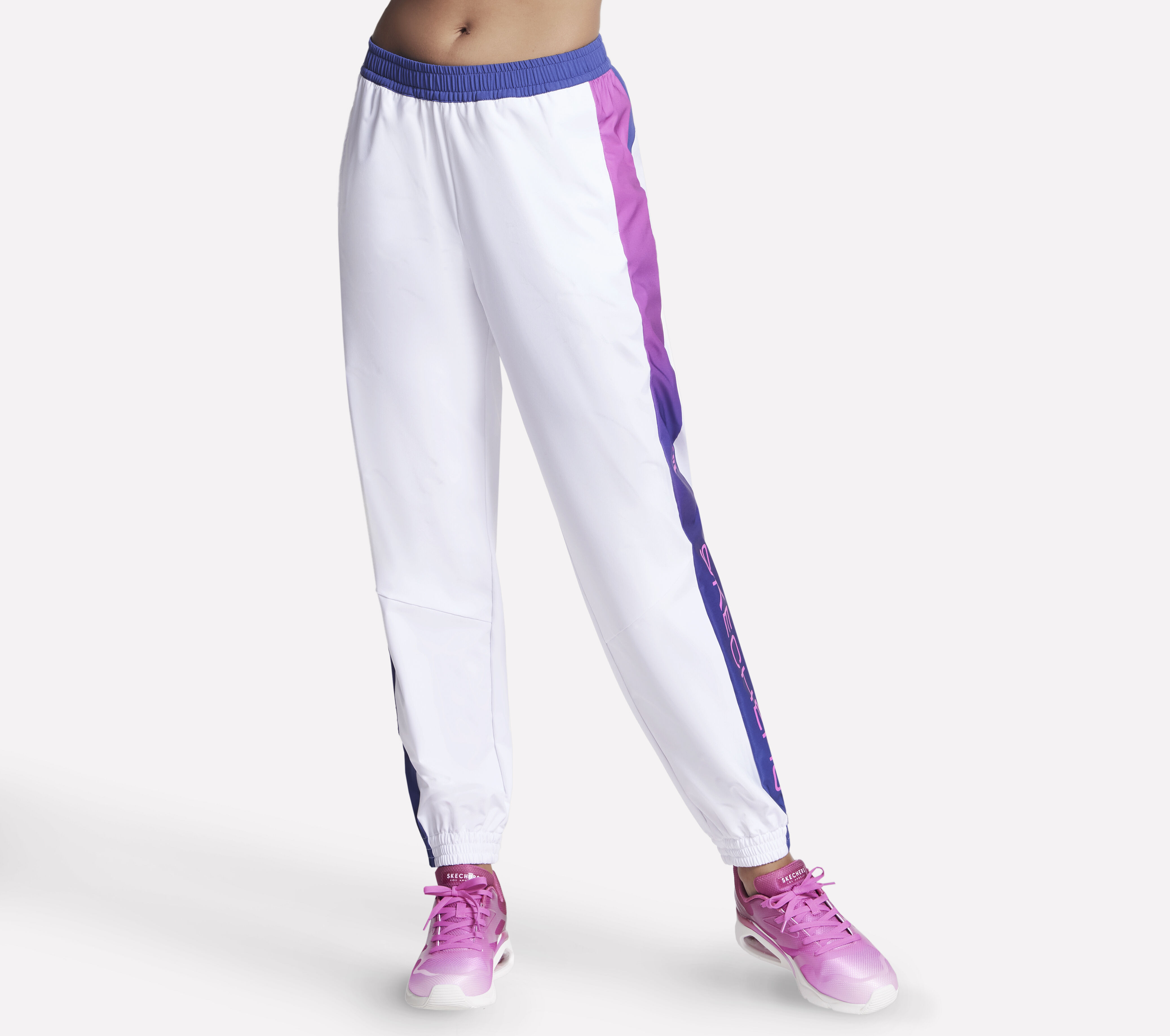 Skechers Women s Peak Track Pants Size XL White Polyester Spandex