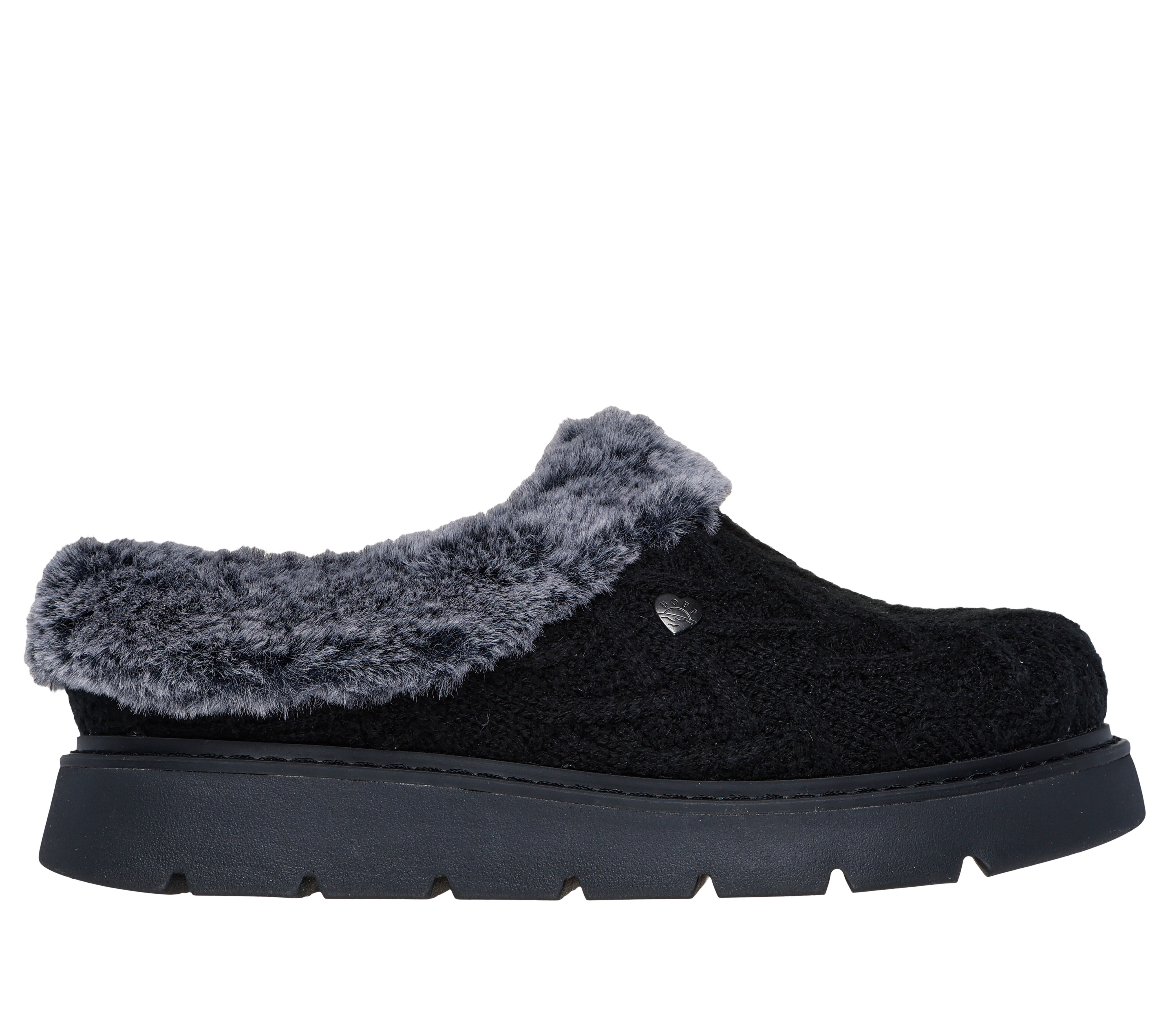 Skechers Women s Bobs Keepsakes Lite Warm Regards Slipper Size 6.5 Black Textile