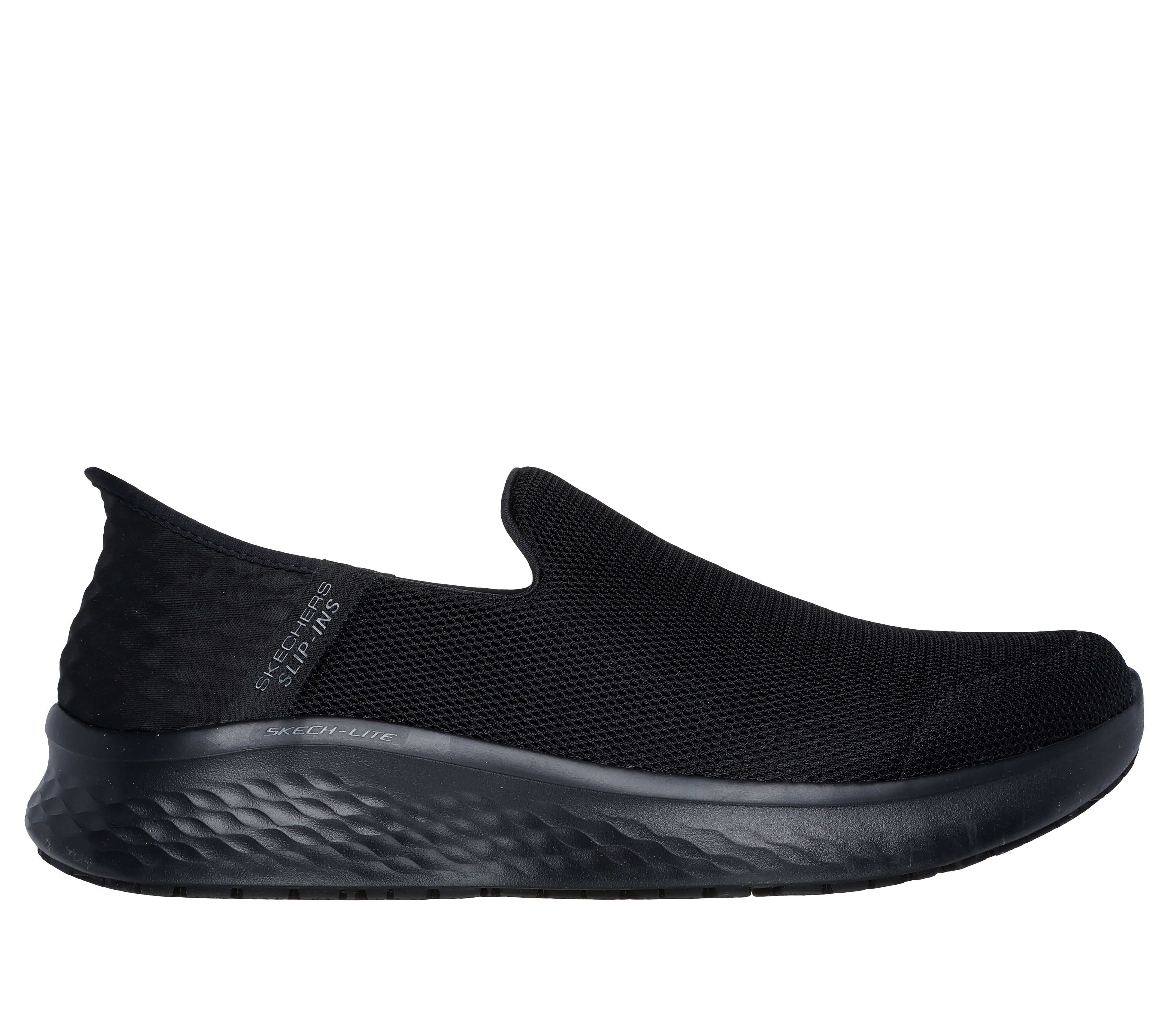 Skechers Men s Slip Ins Work Relaxed Fit Skech Lite Pro Slip Resistant Phavex Sneaker Size 7.5 Black Textile