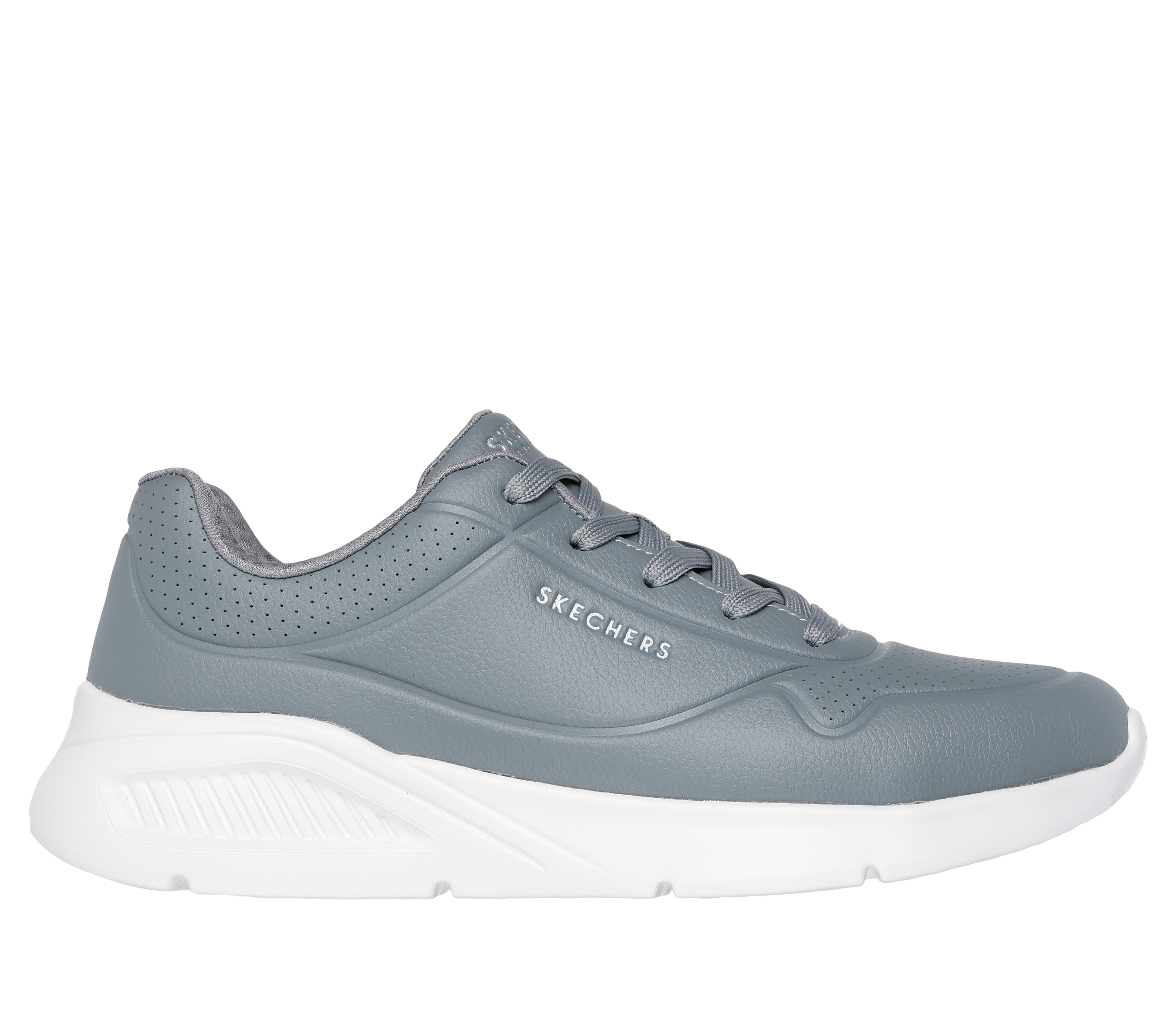 Skechers Men s Uno Lite Lite Work Sneaker Size 11.5 Gray Textile Synthetic