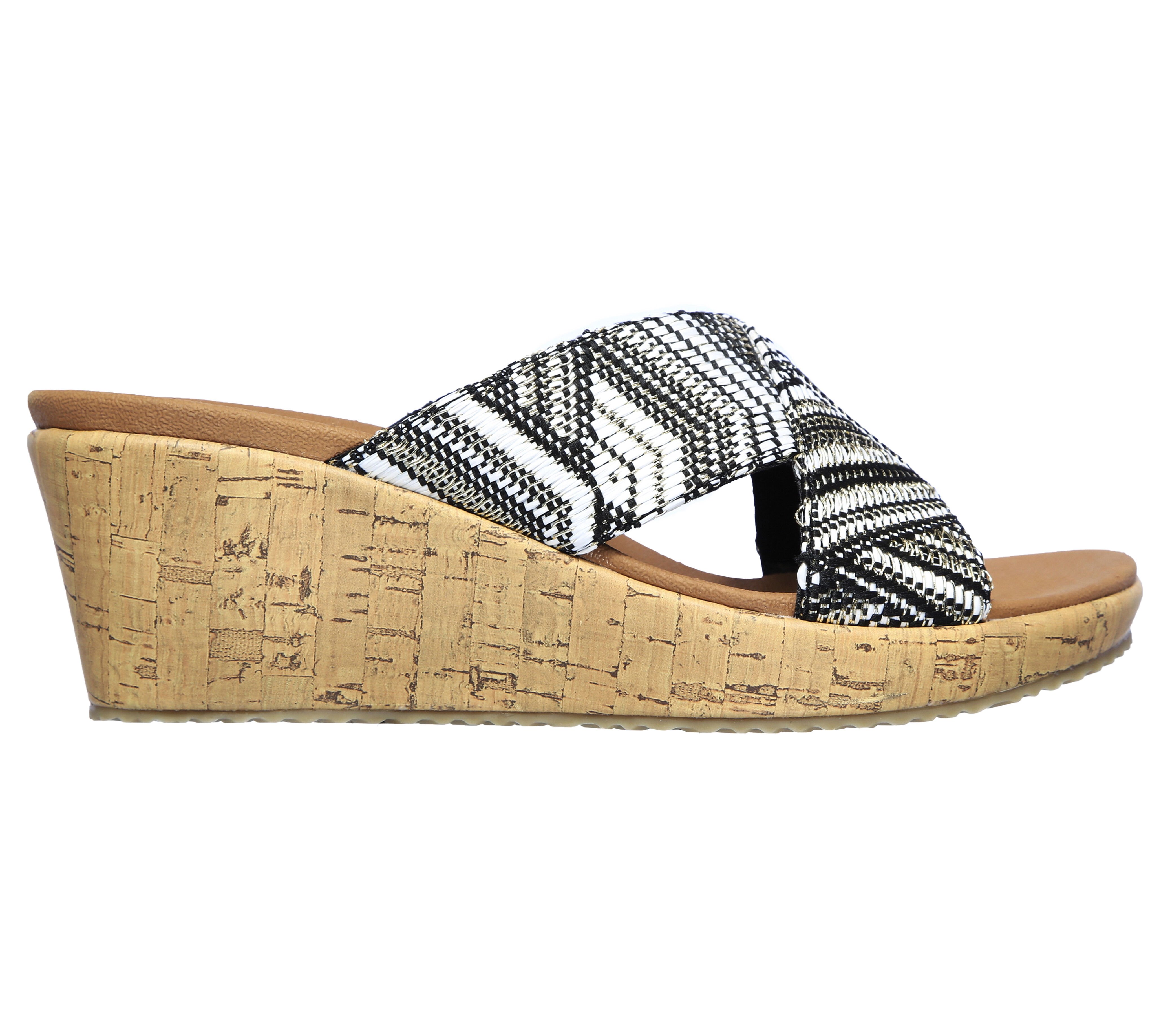 skechers cork wedge sandals