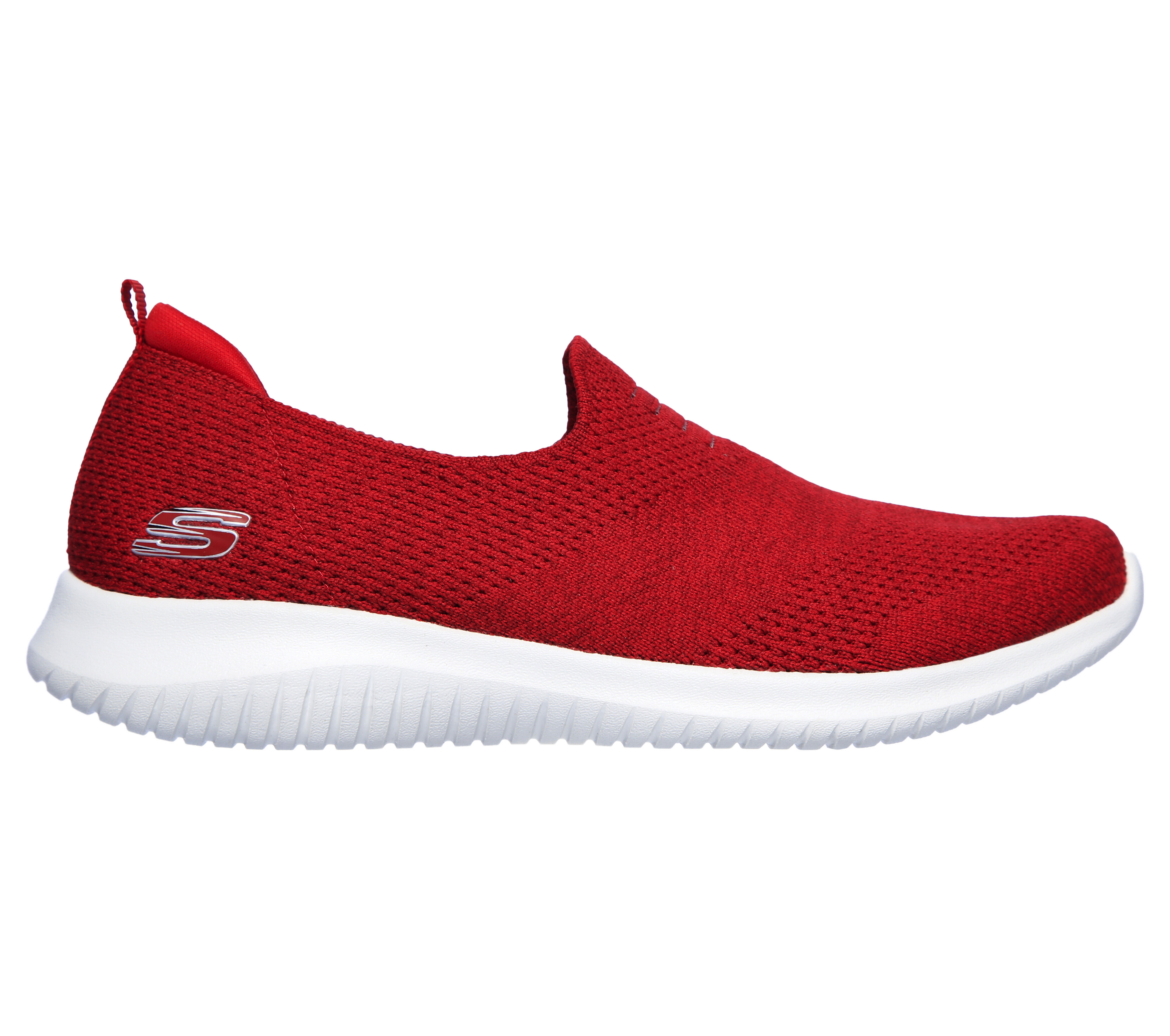 red sketchers for women