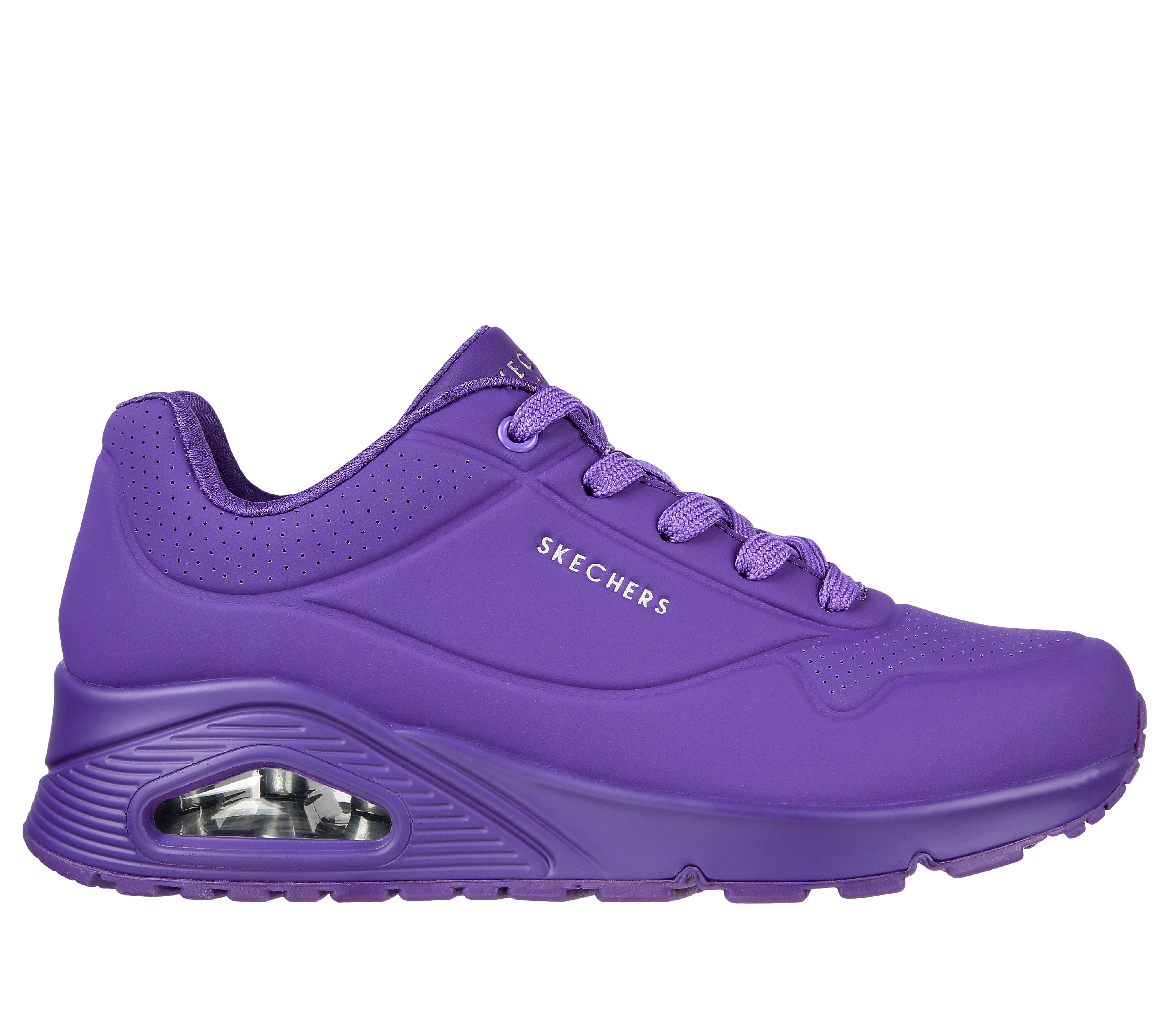 Purple slip on skechers Clearance