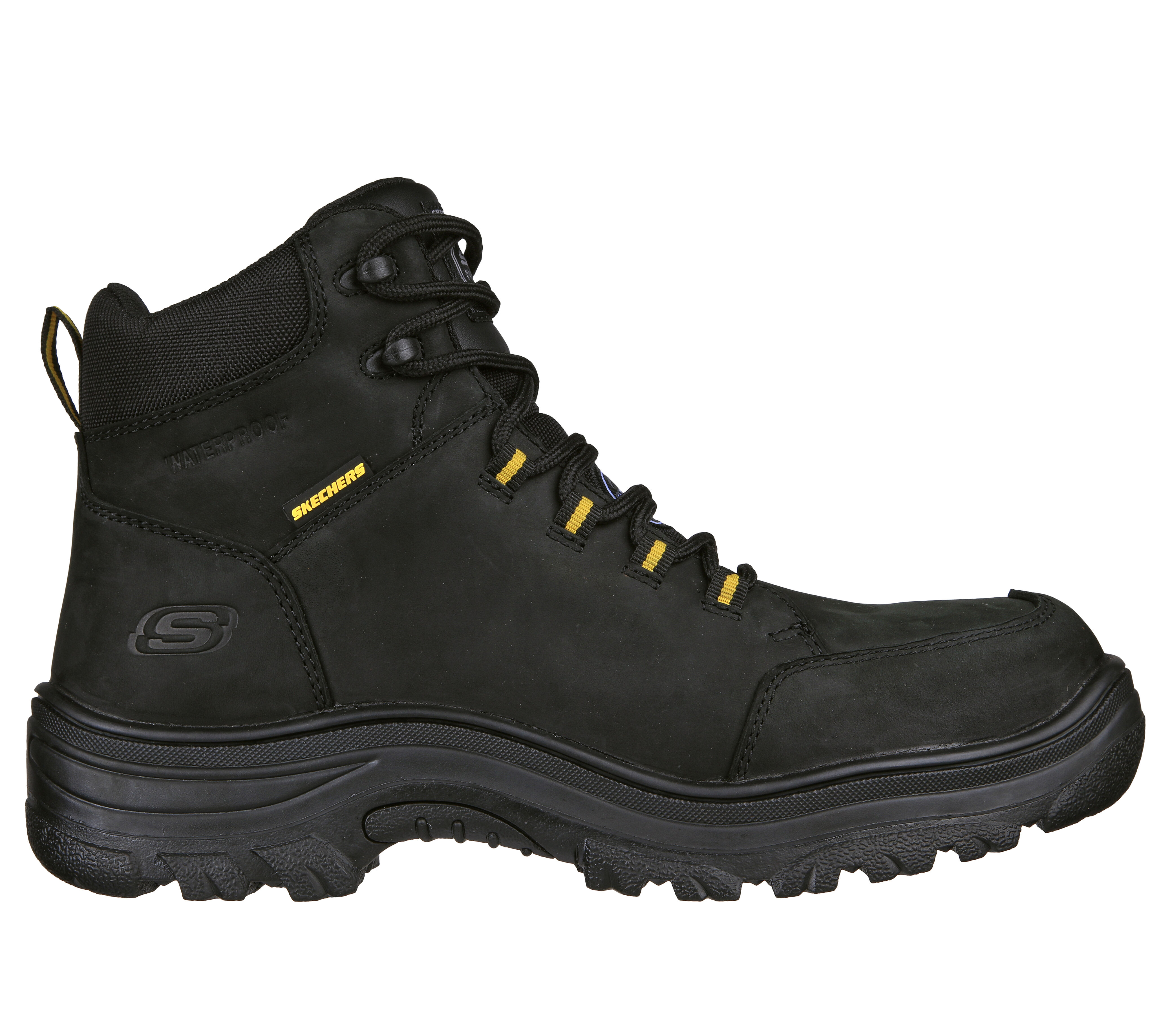 Skechers work deals boots black