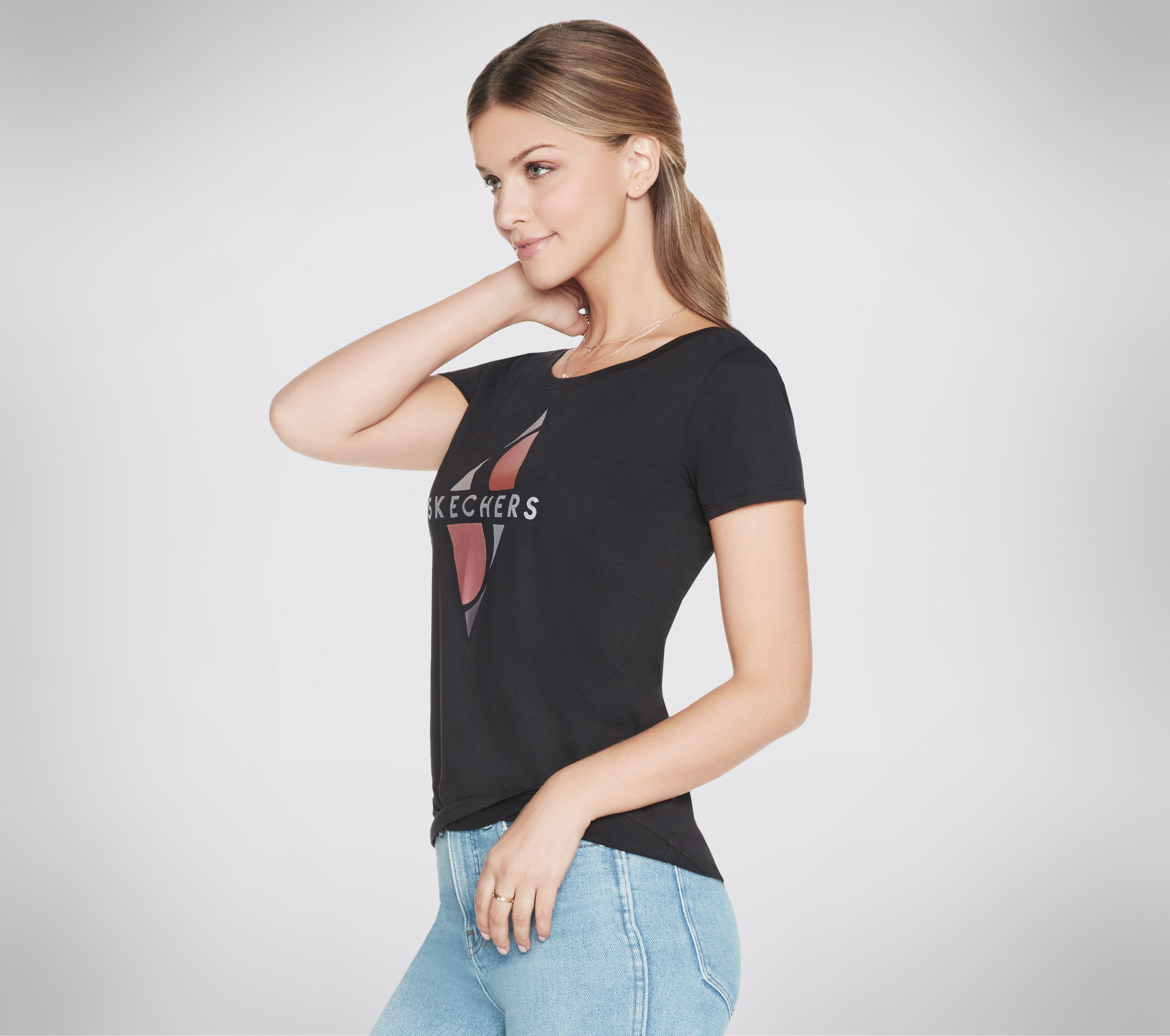 Skechers t shirt women's clearance