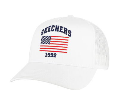 Skechers Accessories USA Flag Trucker Hat