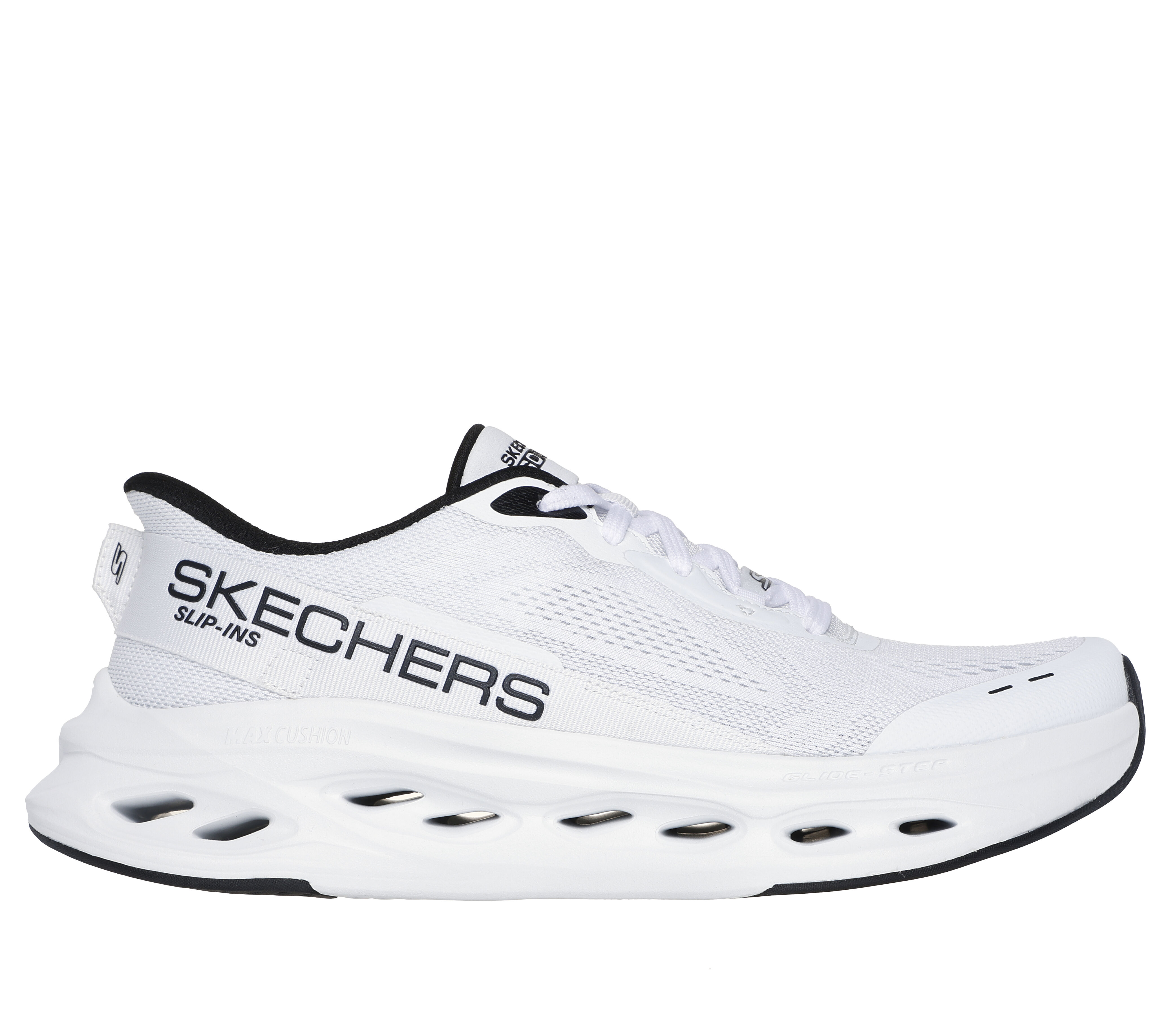 Skechers white and black hot sale