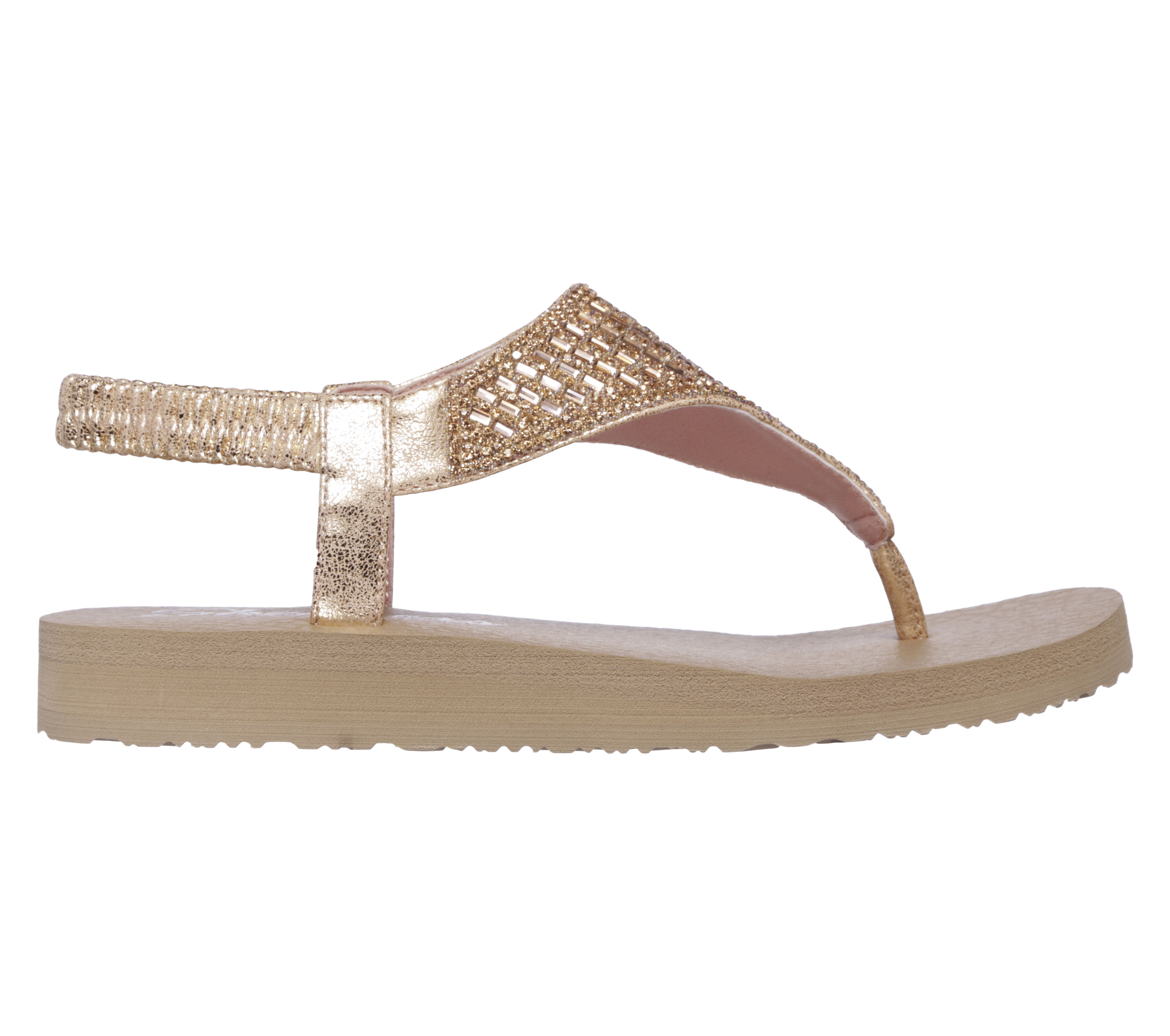 skechers meditation rock crown sandals rose gold