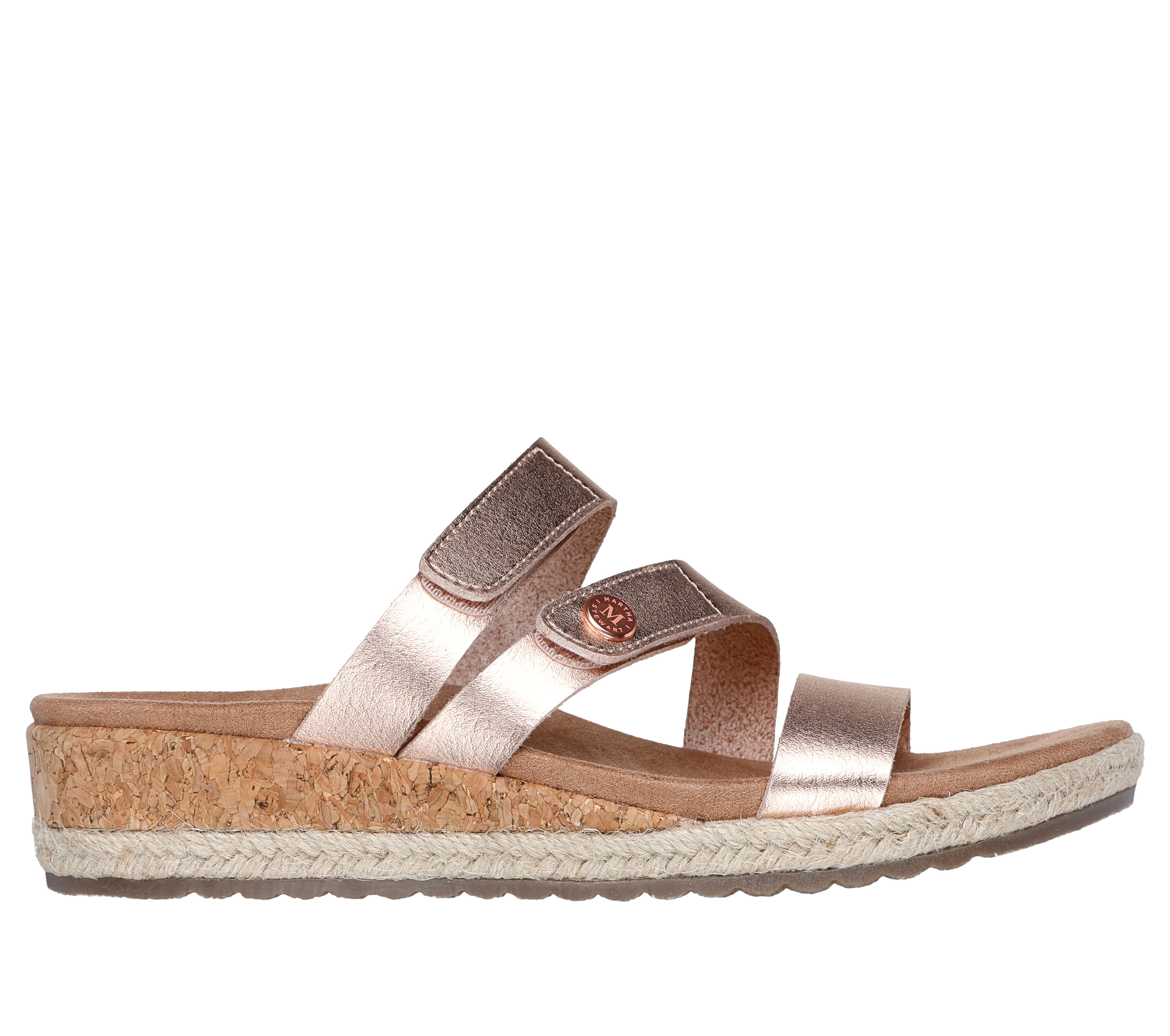 Rose gold skechers sandals cheap
