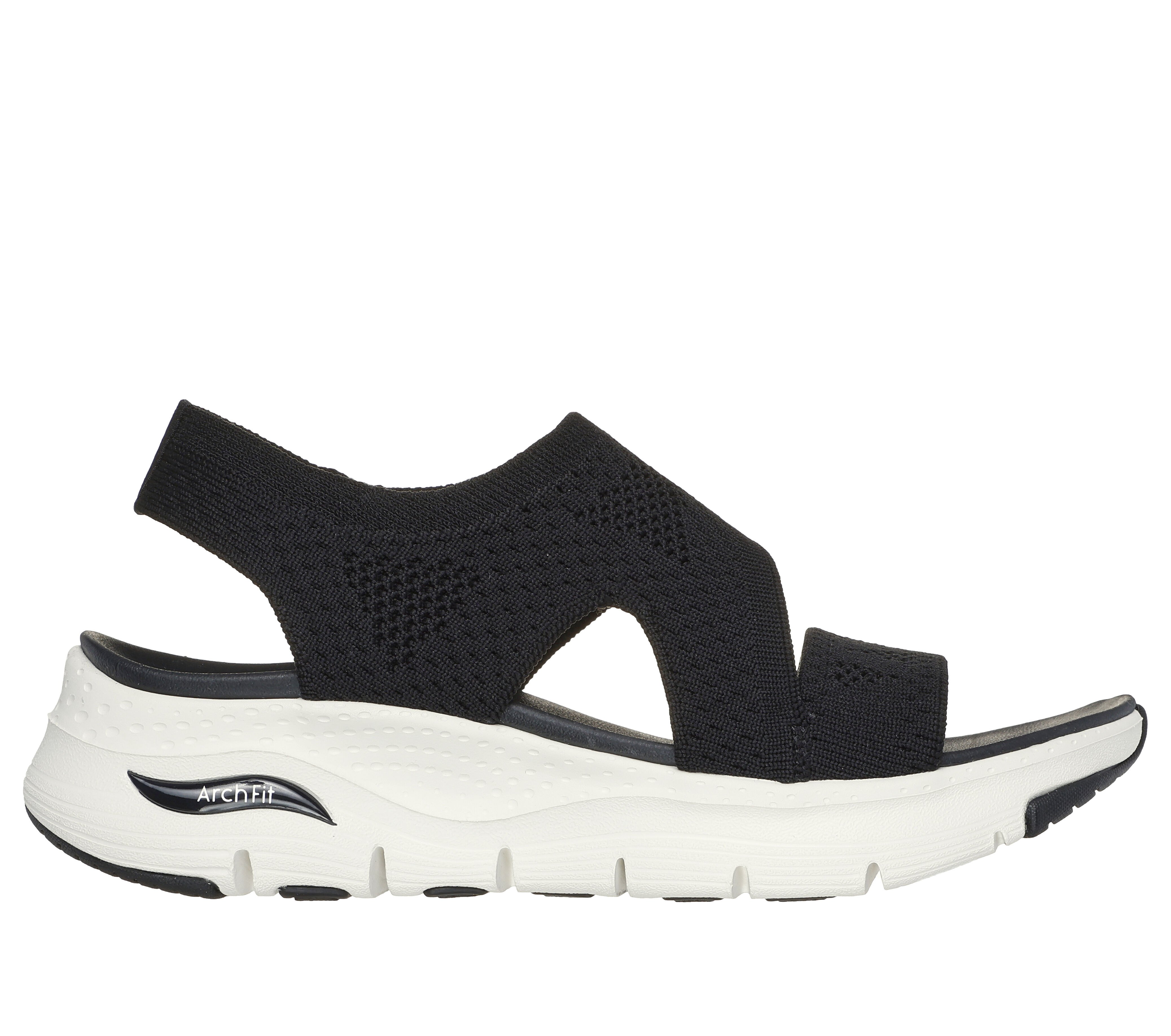 Skechers womens top black sandals