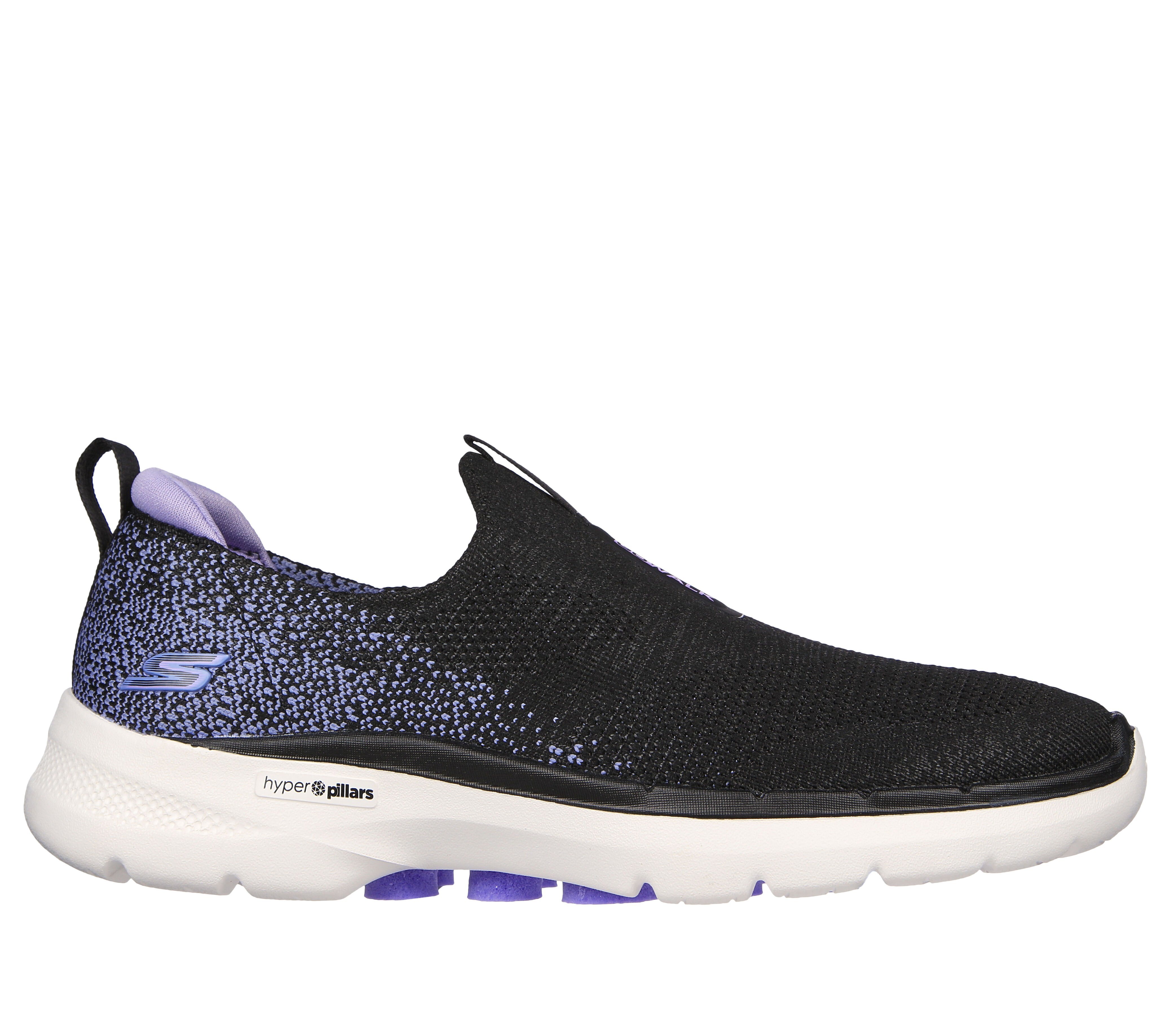 Women s Skechers Gowalk 6 Glimmering Slip On Black Lavender 6 M