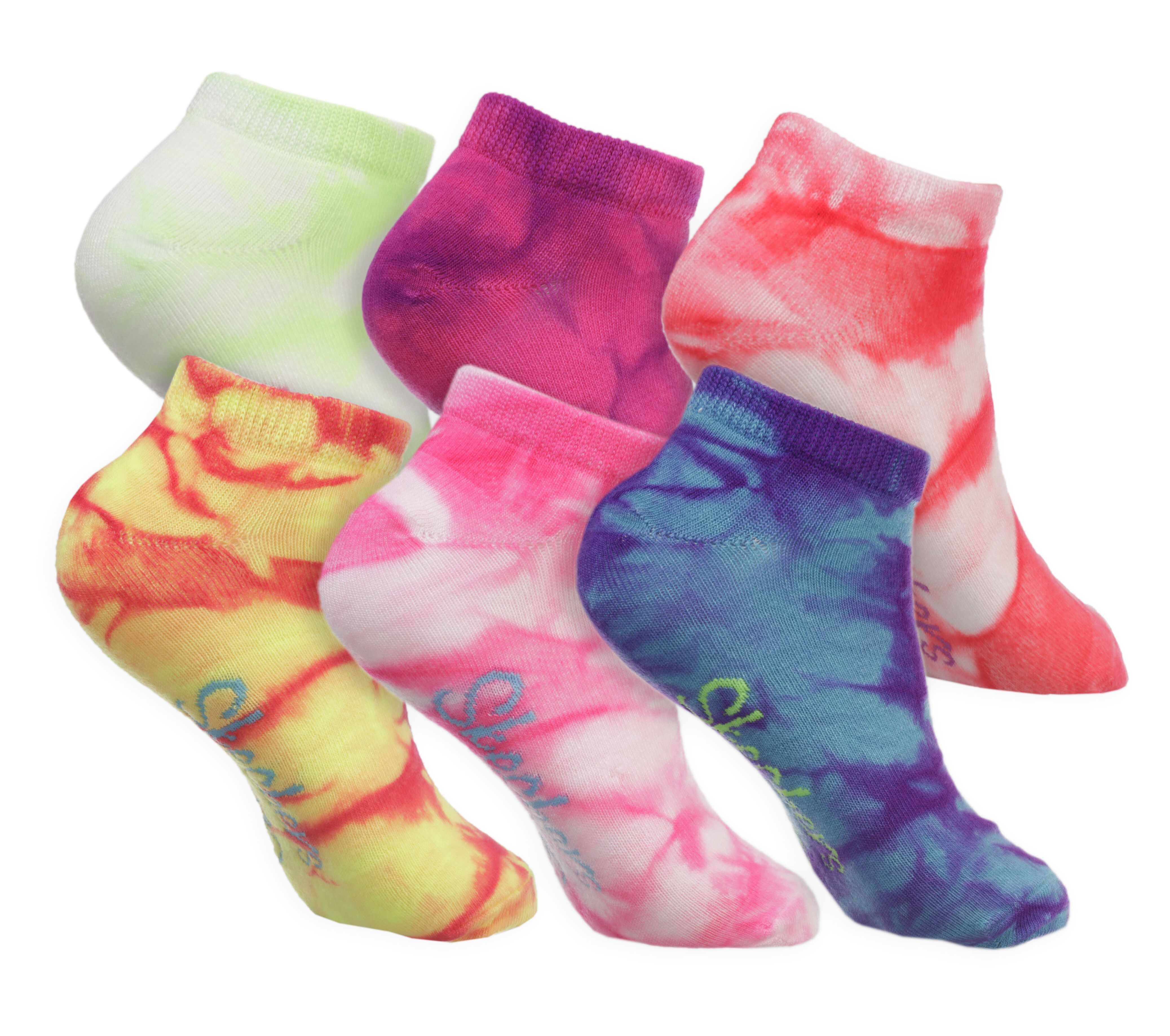 6 Pack Tie Dye Sport Fashion Socks