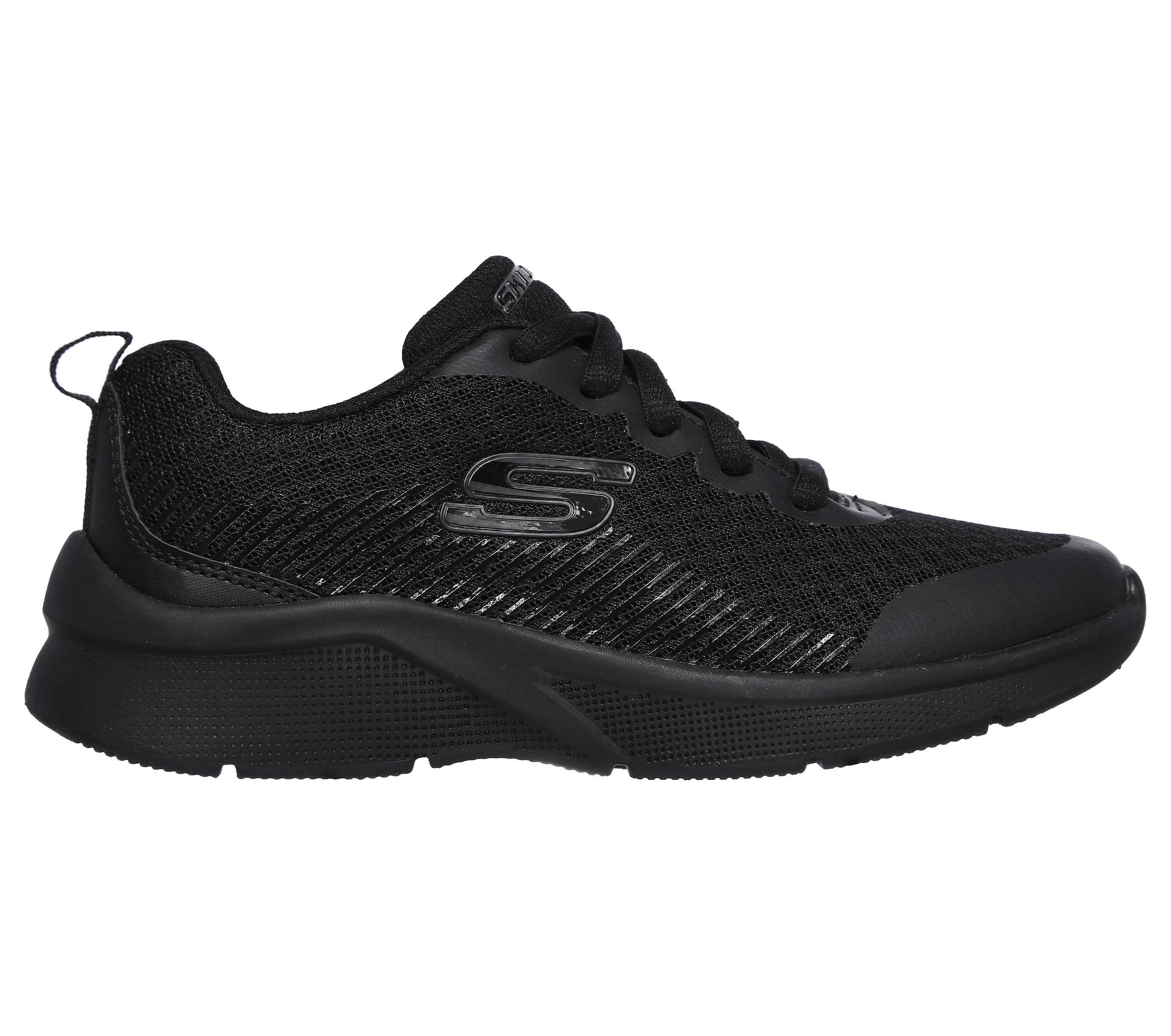 childrens black skechers