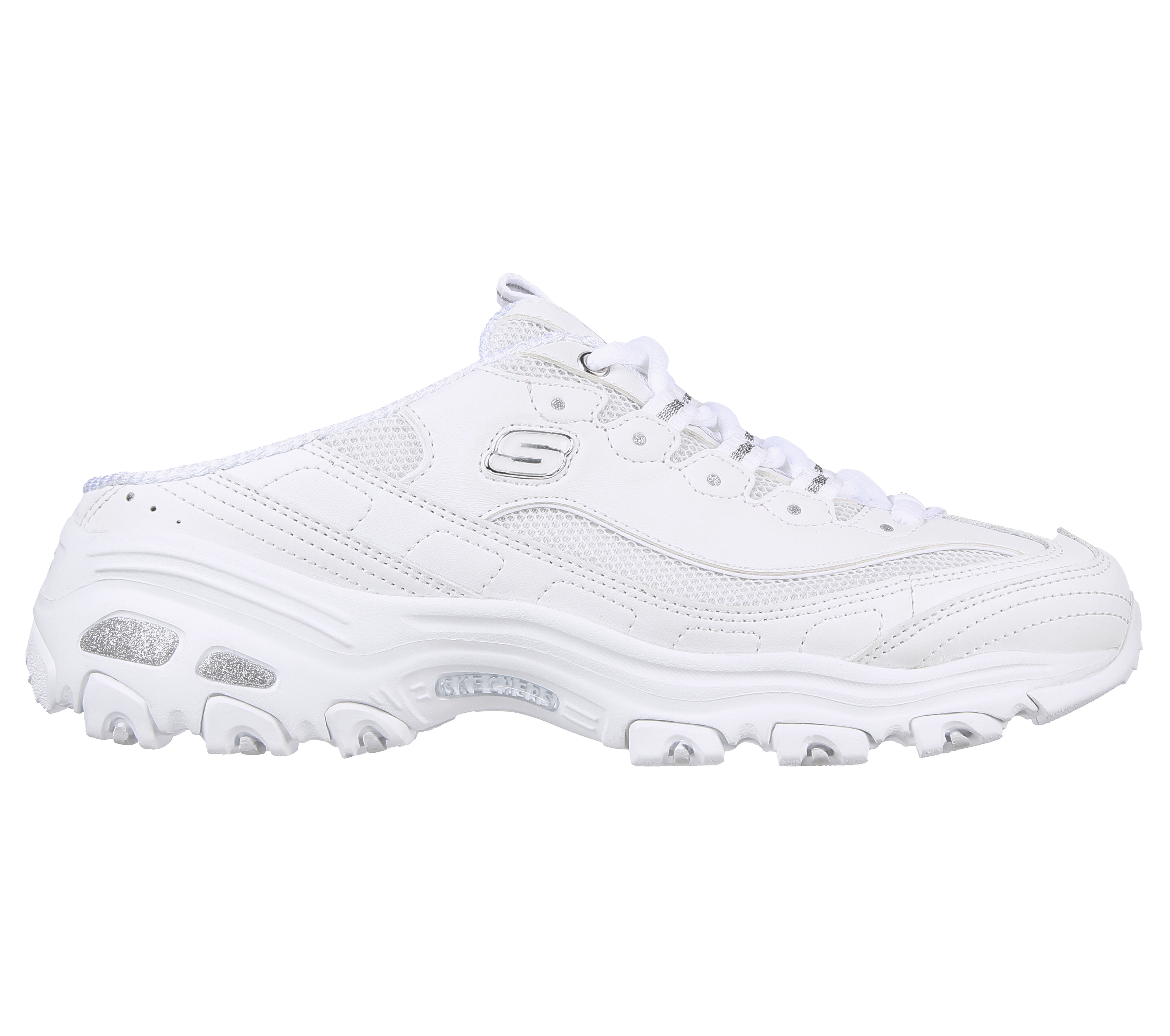 skechers white leather sneakers