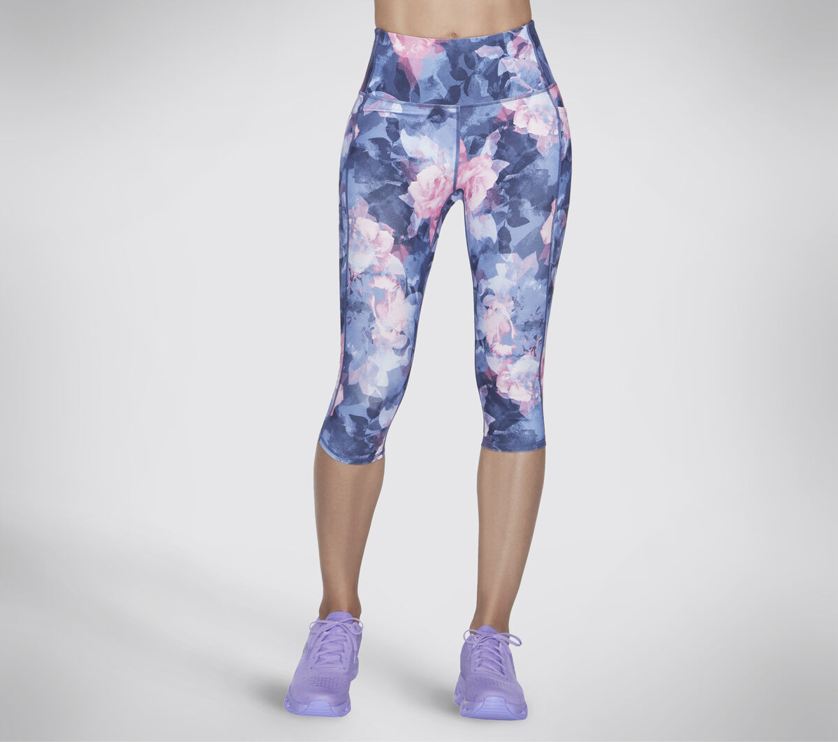 Skechers Women's High Waist Stretch Pants w/Pockets Purple