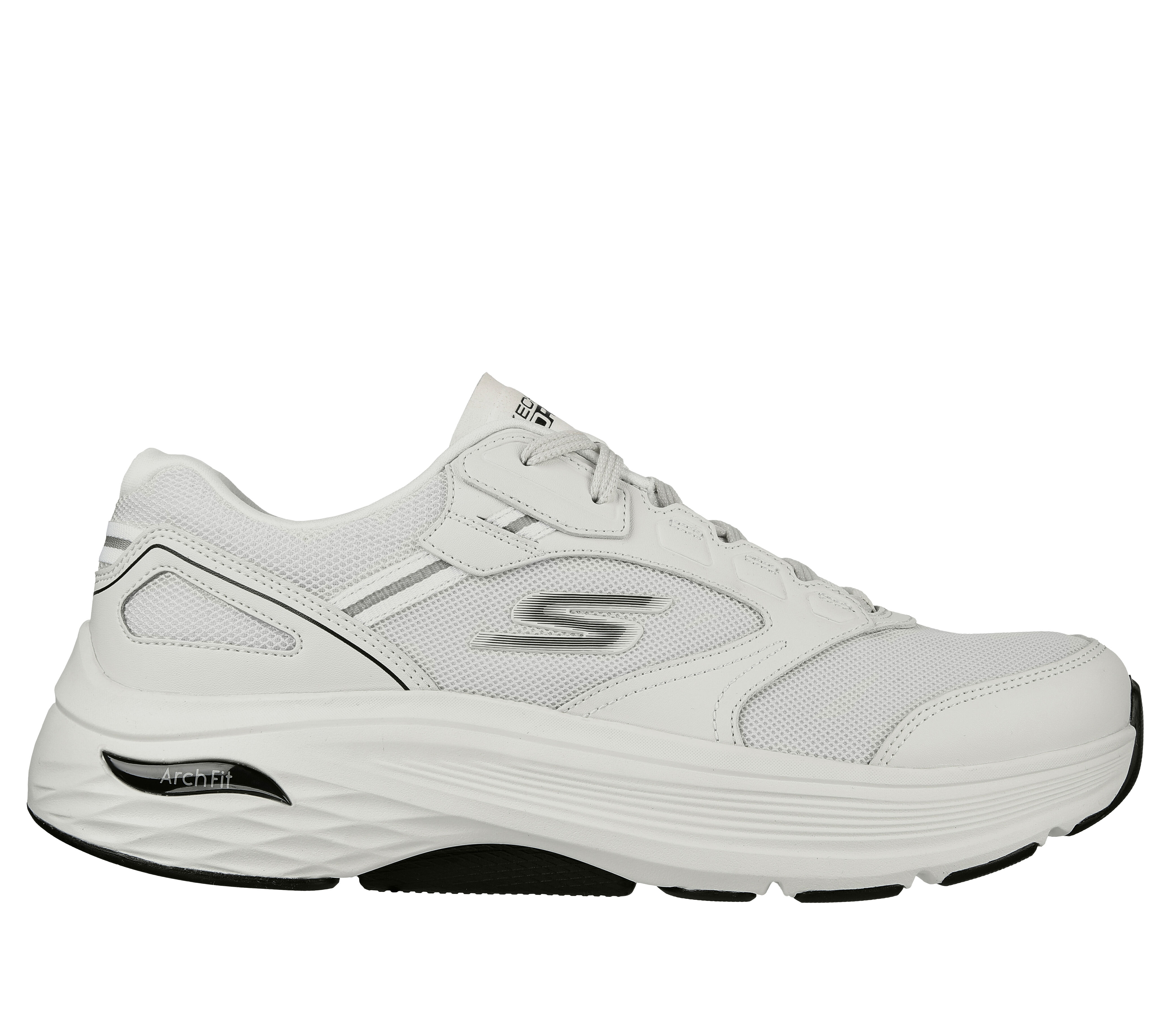 Skechers Max Cushioning Arch Fit - 220198 Men's Shoes White/Navy : 9.5 D - Medium