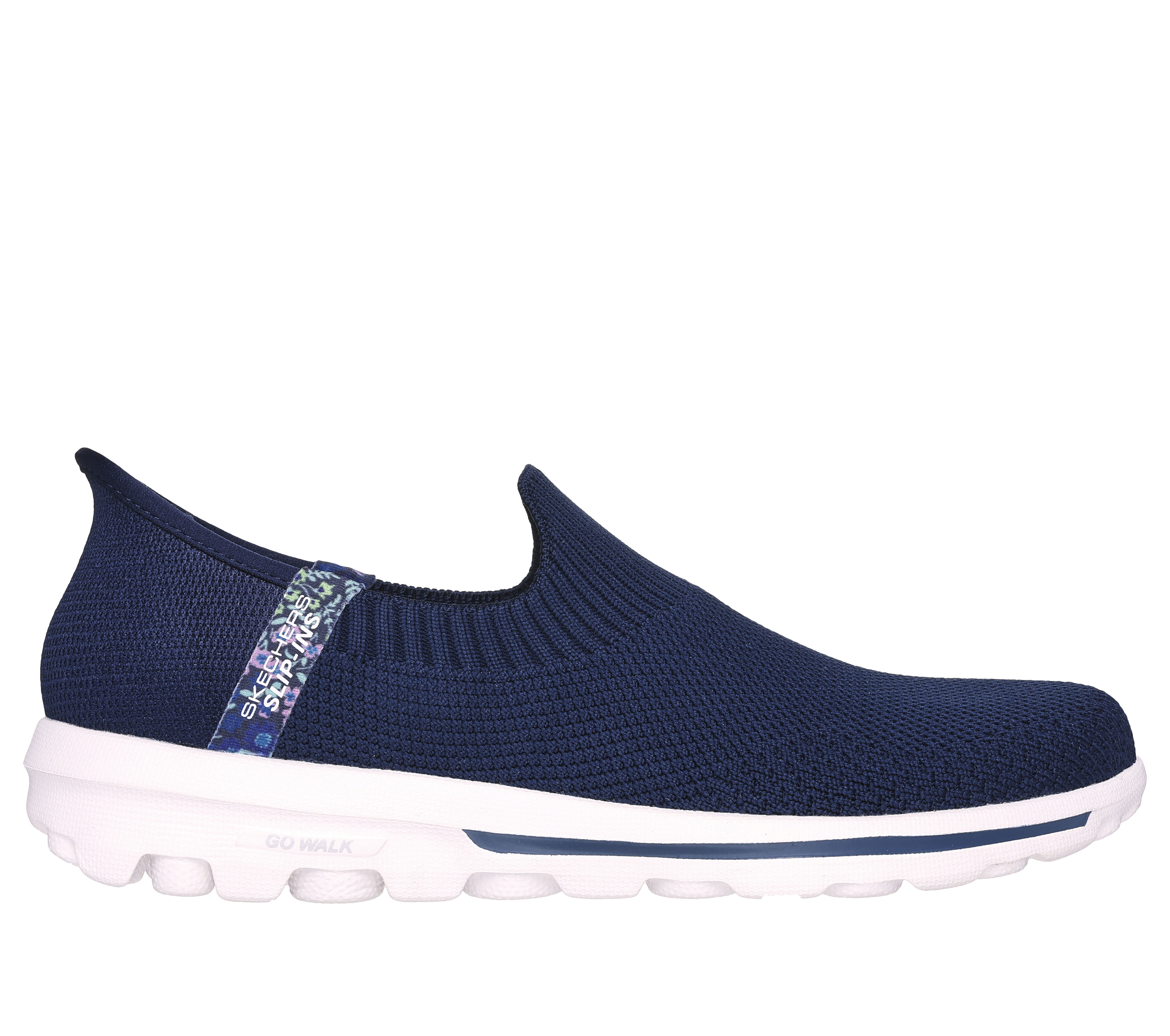 Navy blue go walk skechers online