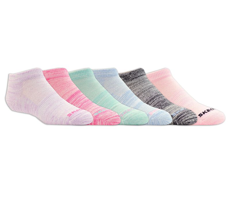 6 Pack Cut Color Stripe Socks SKECHERS